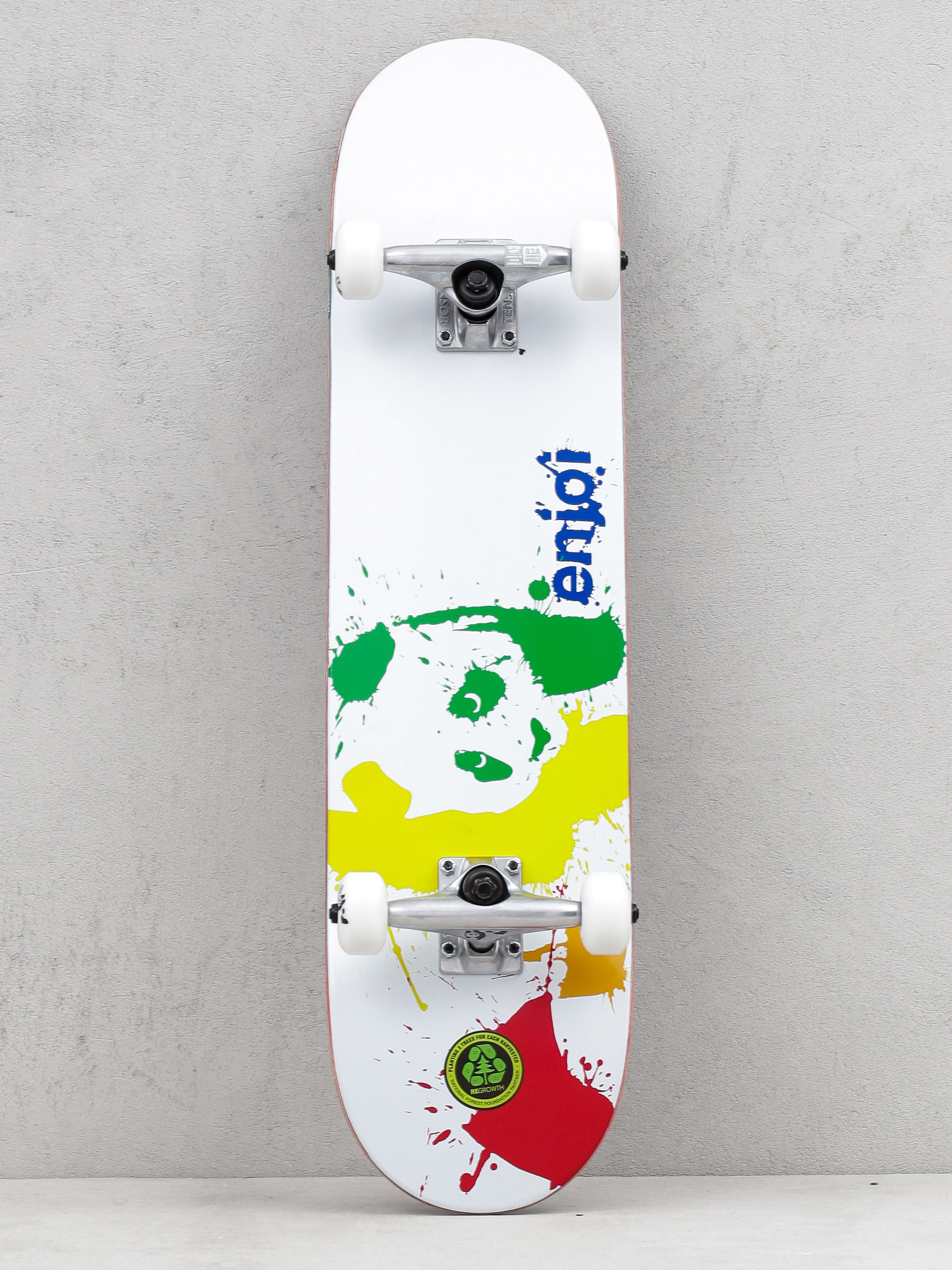 Enjoi Splatter Panda Spectrum Skateboard (white)