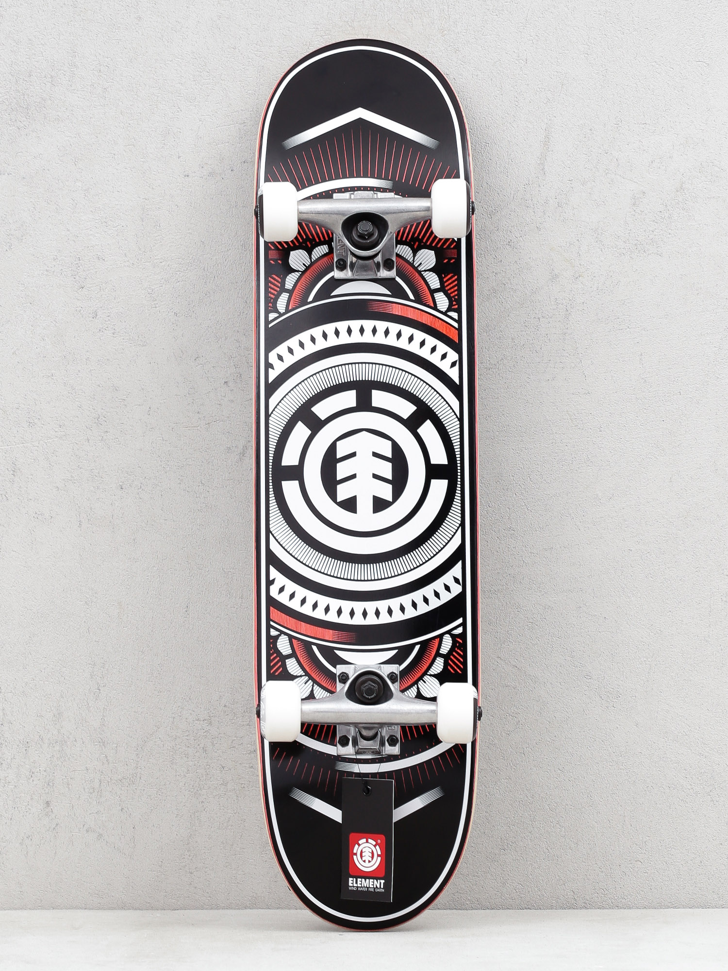 Element Hatched Red Sil Skateboard - black (assorted)