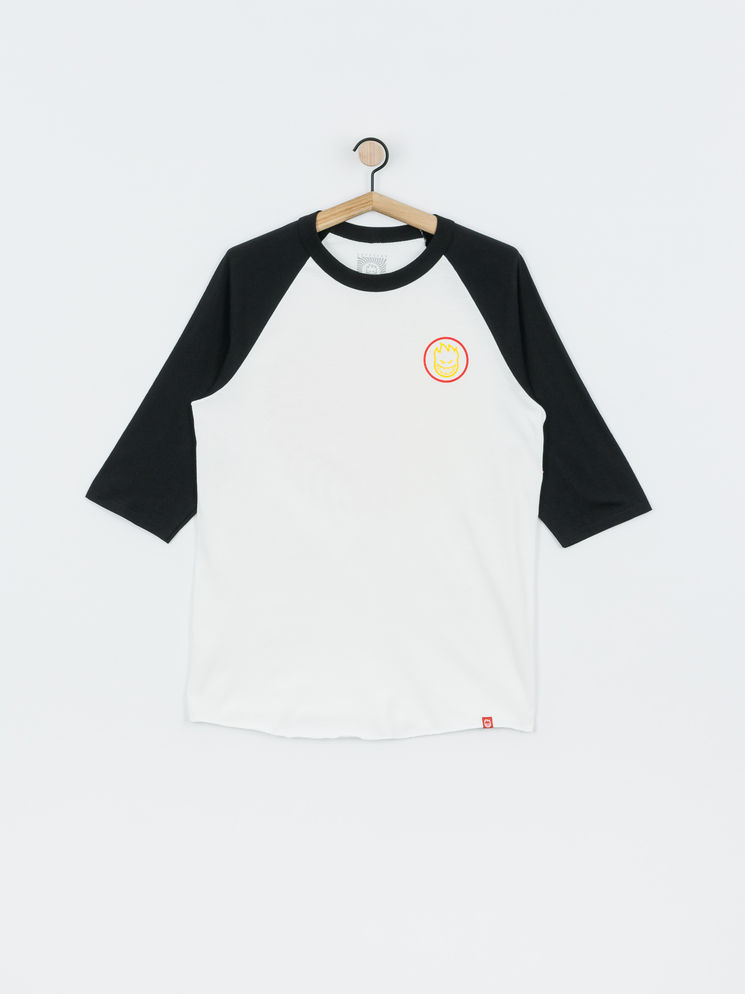 Spitfire Raglan Classic Swirl T-shirt (white/black/red)