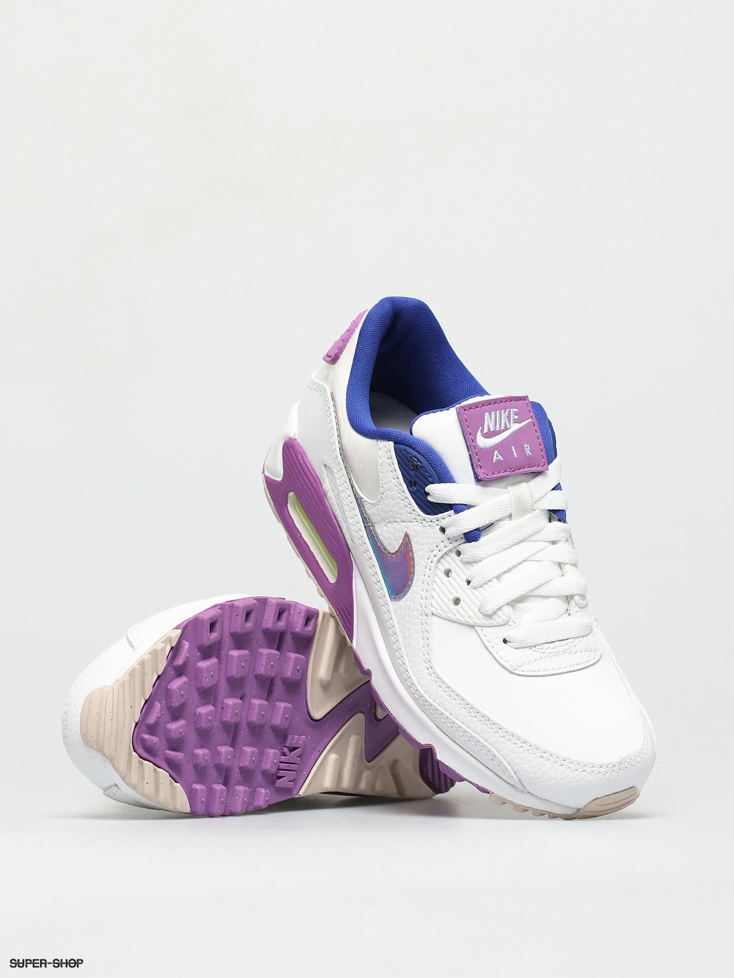nike air max 90 purple and white