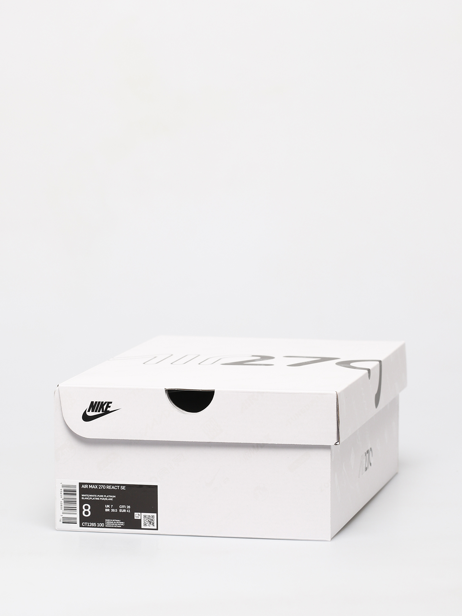 Nike Air Max 270 React Se Shoes White White Pure Platinum Indigo Fog