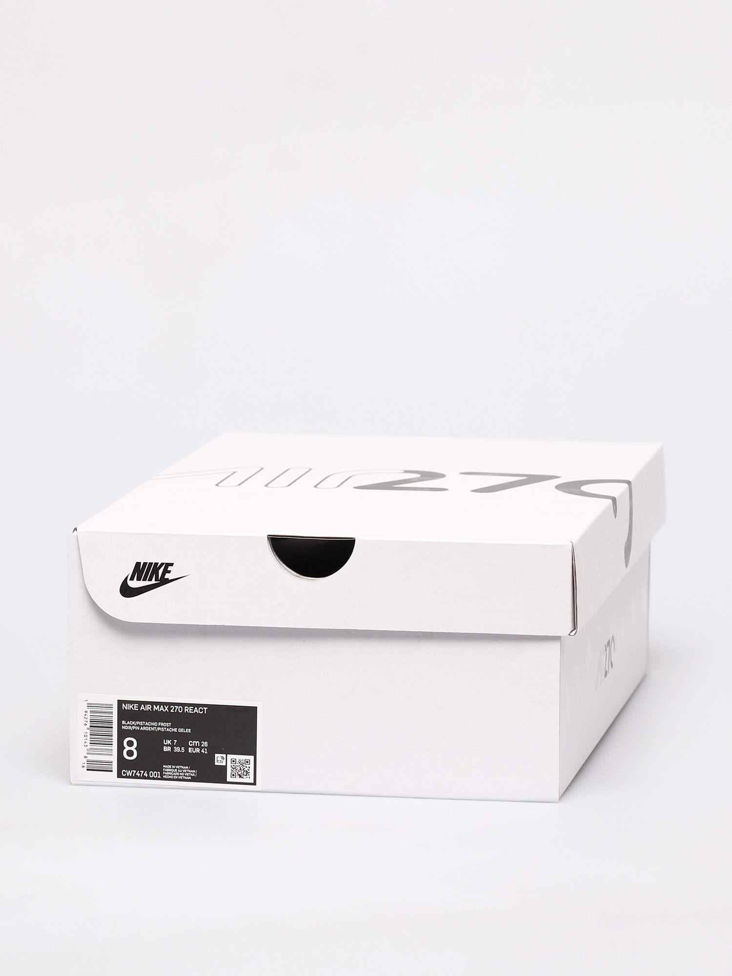 Nike Air Max 270 React Shoes black (black/pistachio frost silver