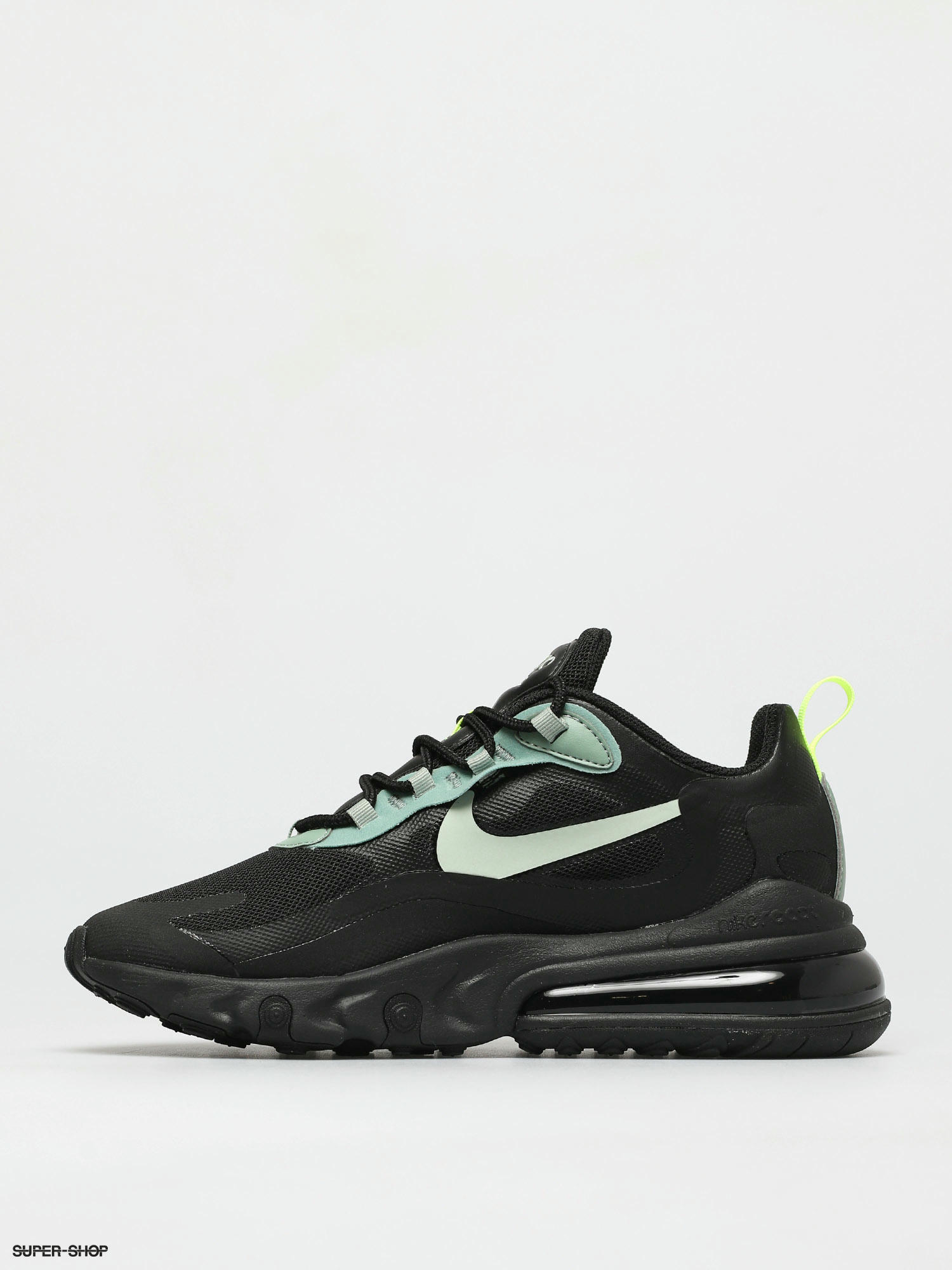 Nike Air Max 270 React Shoes Black Pistachio Frost Silver Pine Volt