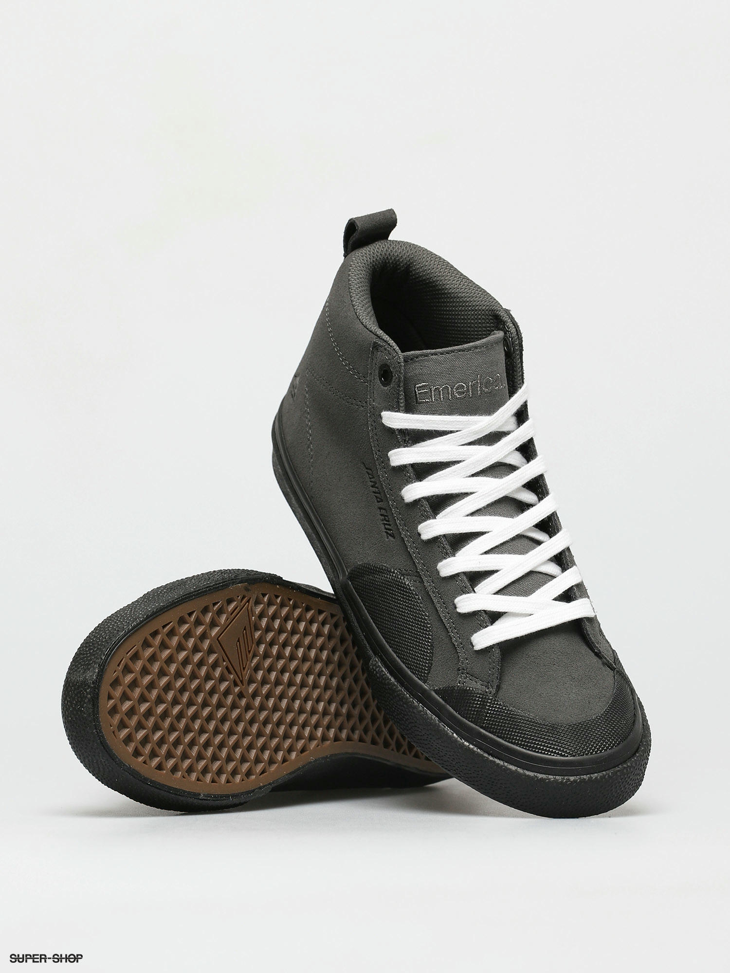 Emerica Omen Hi X Santa Cruz Shoes grey black