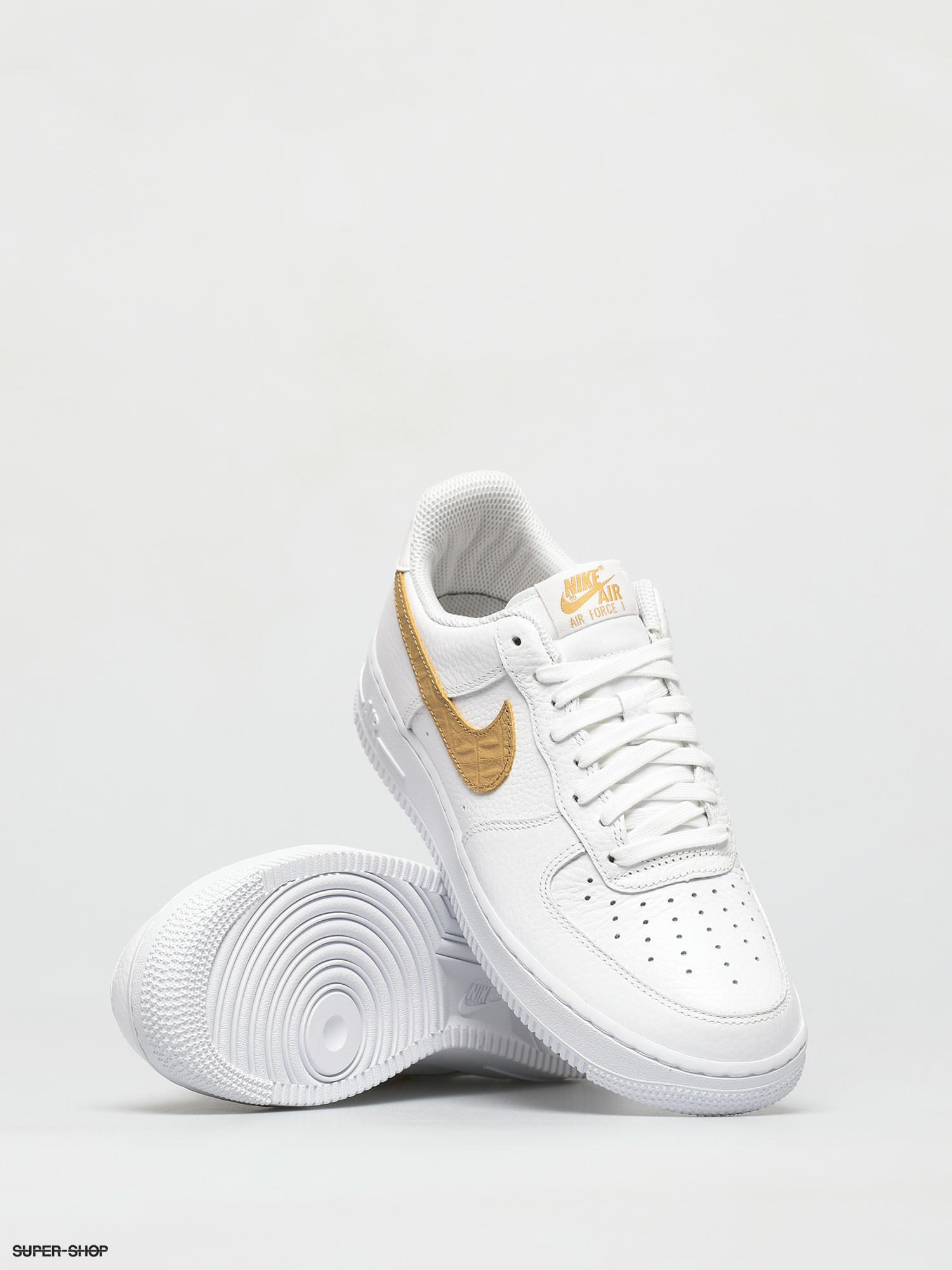 nike air gold and white