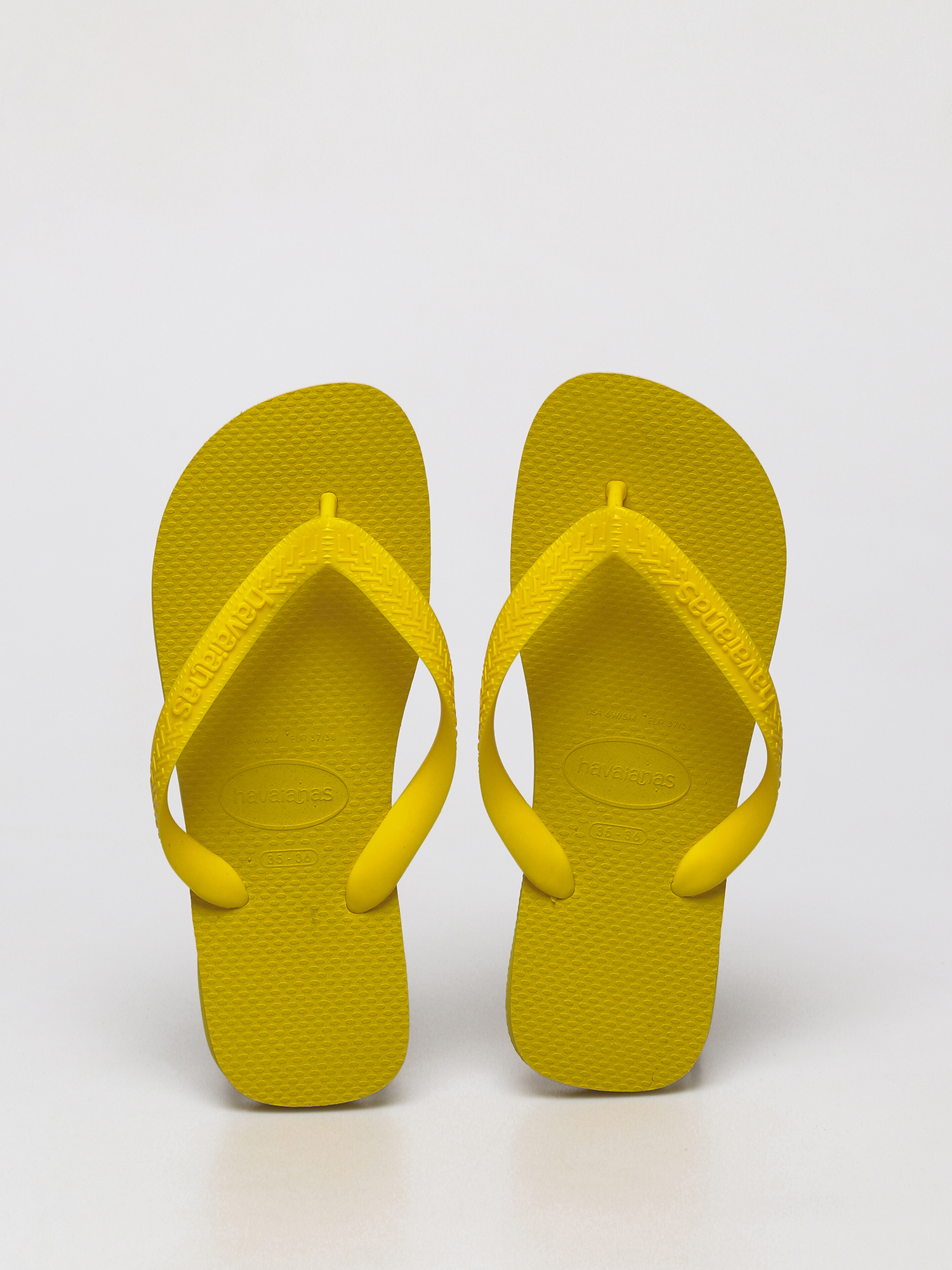 havaianas yellow flip flops
