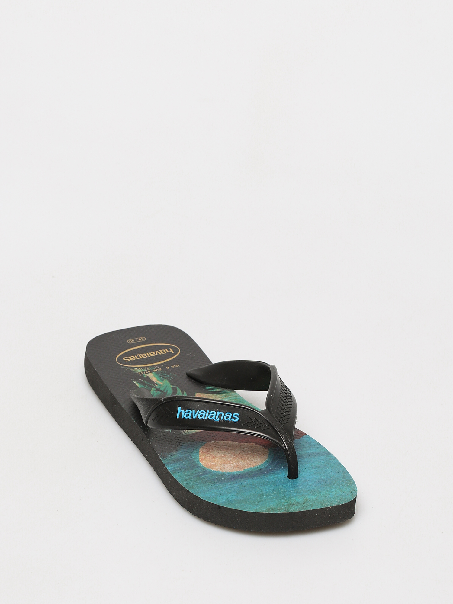 Havaianas Hav Surf Flip Flops (black/black/turquoise)