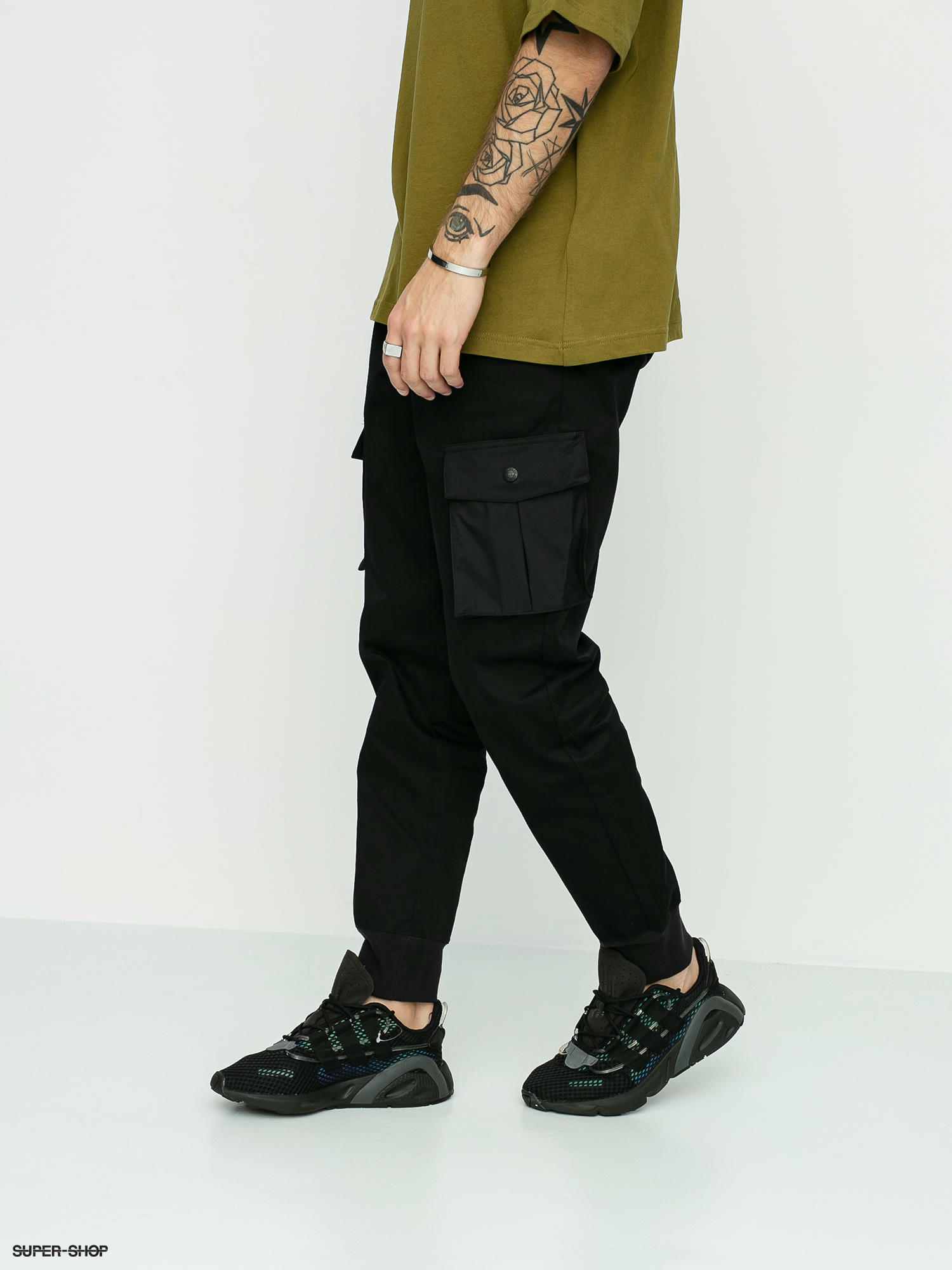 champion urban logo rib cuff pants