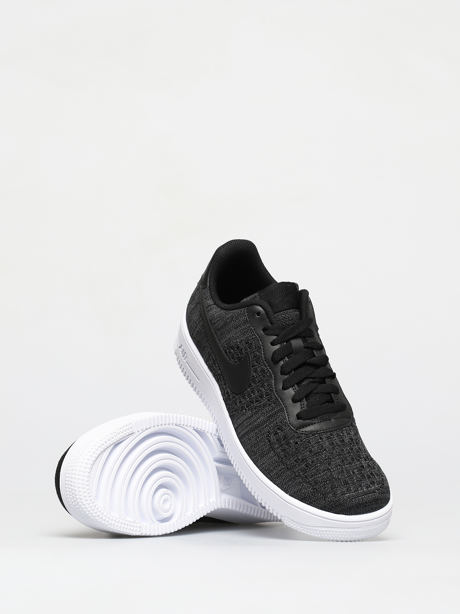 Nike Men Air Force Flyknit 43 Nike Air Force Flyknit Shoes Black  (black/anthracite White)
