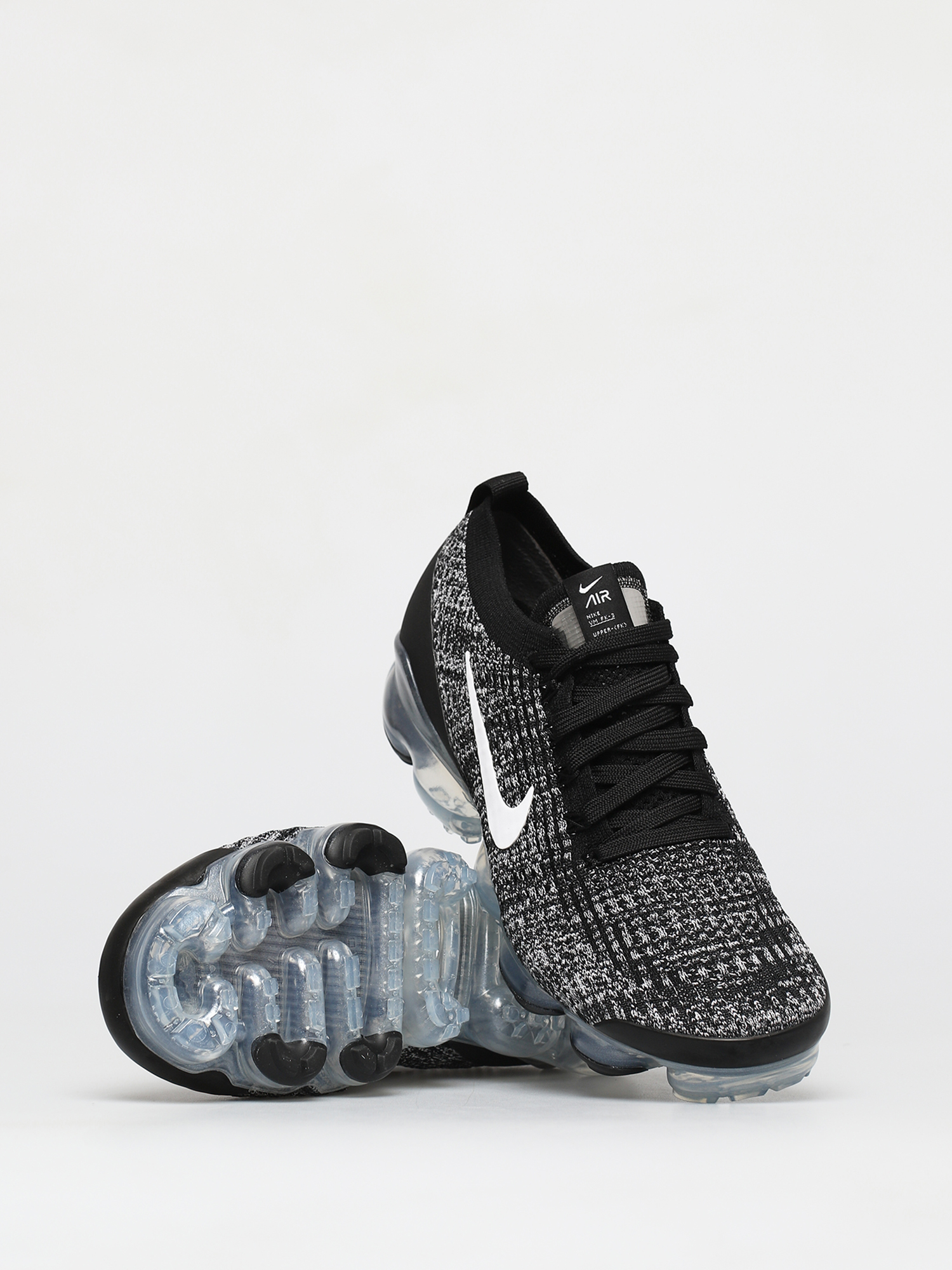 Nike Air VaporMax Flyknit 3 Shoes (black/white metallic silver)
