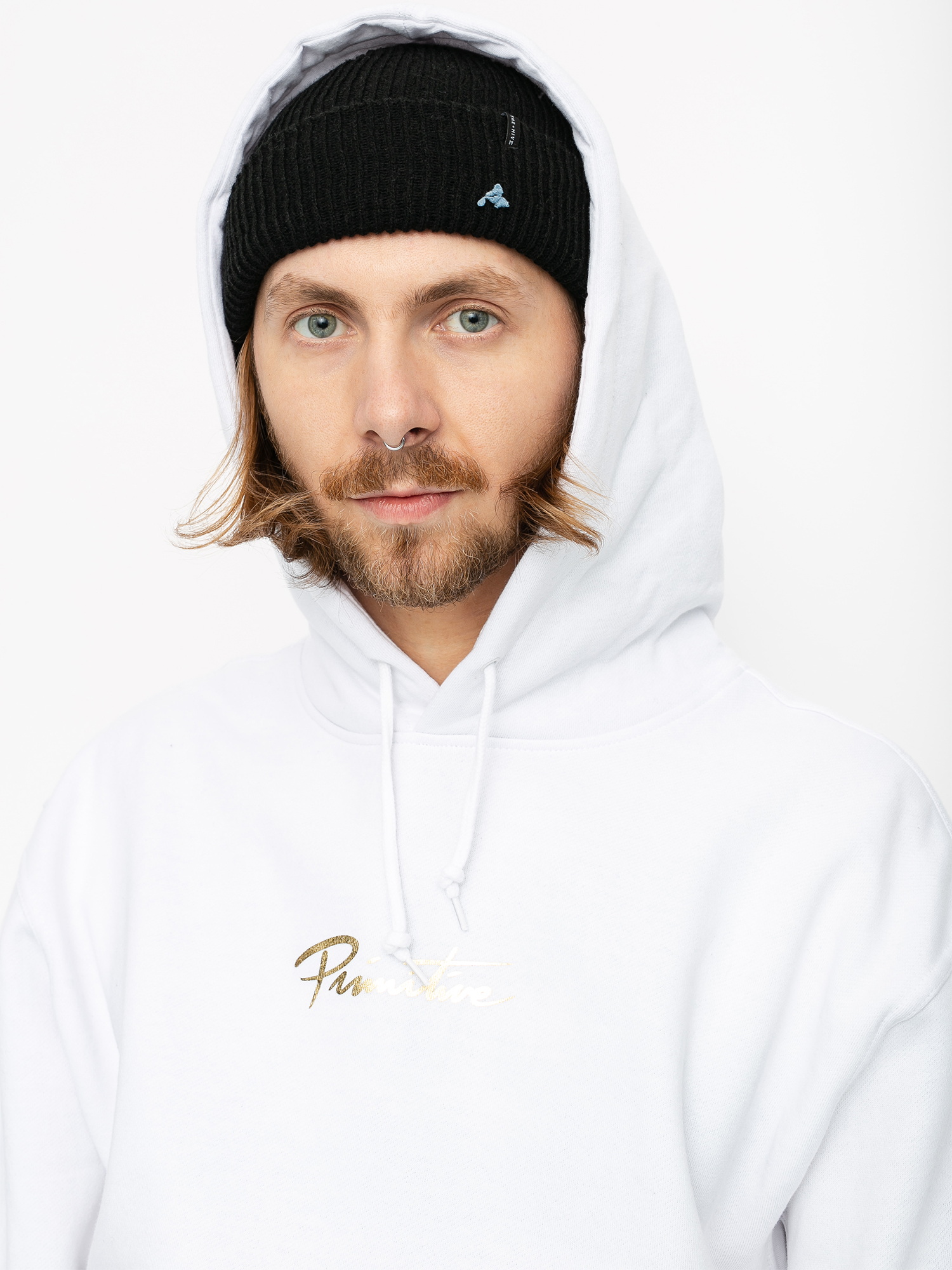 white primitive hoodie