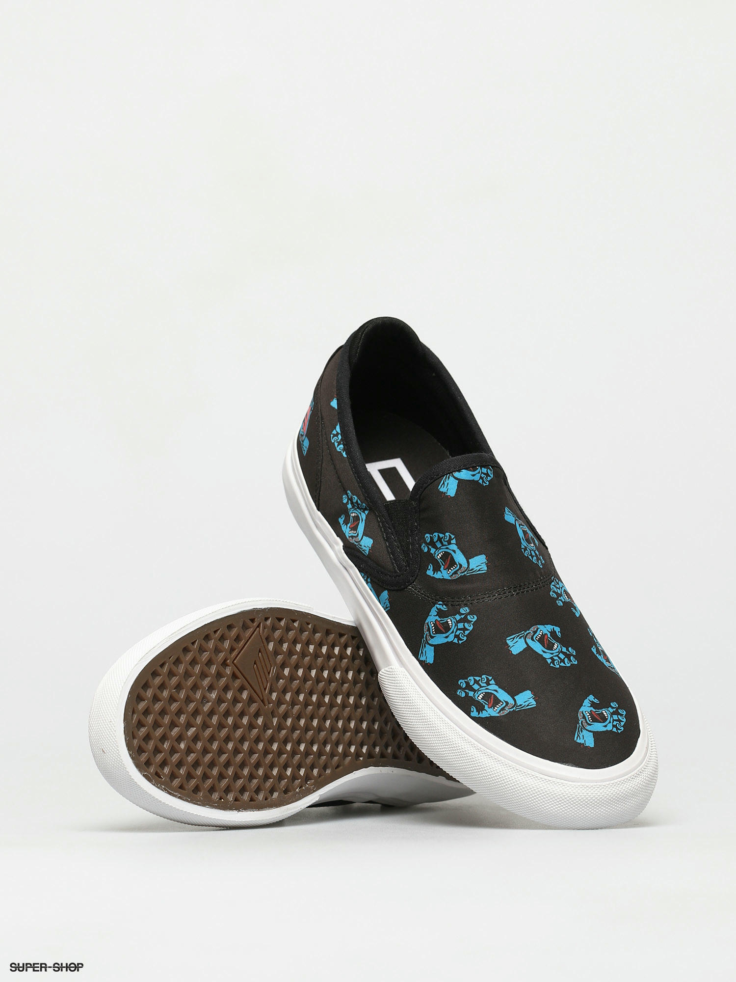 Emerica Wino G6 Slip On X Santa Cruz Shoes blue black white