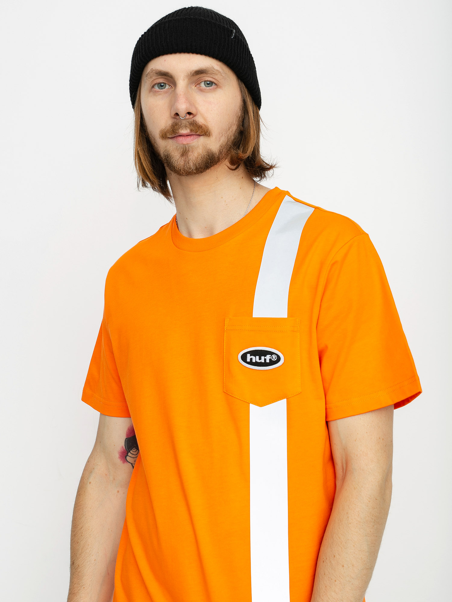 HUF Safety Pocket T-shirt (safety orange)