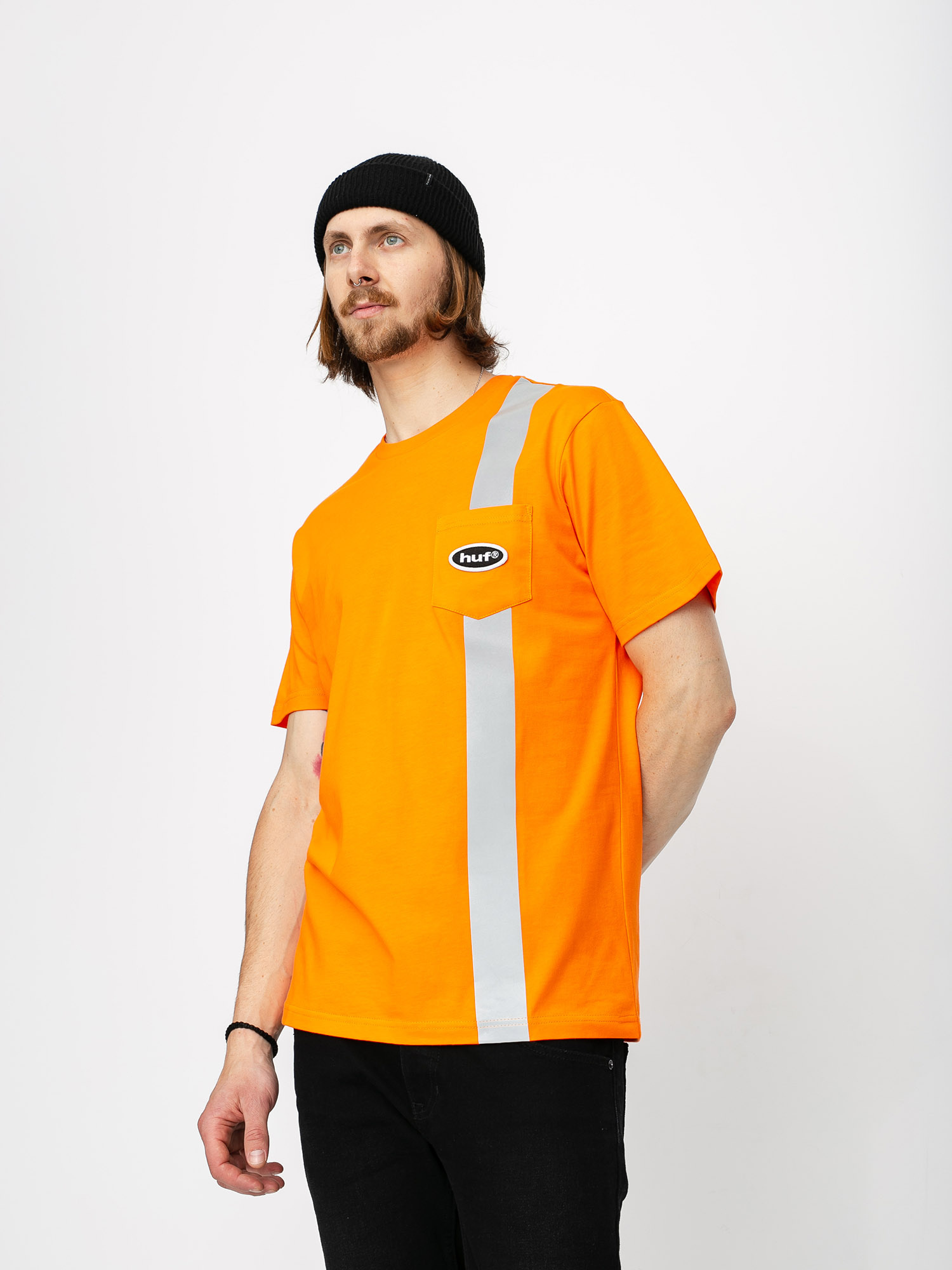 HUF Safety Pocket T-shirt (safety orange)