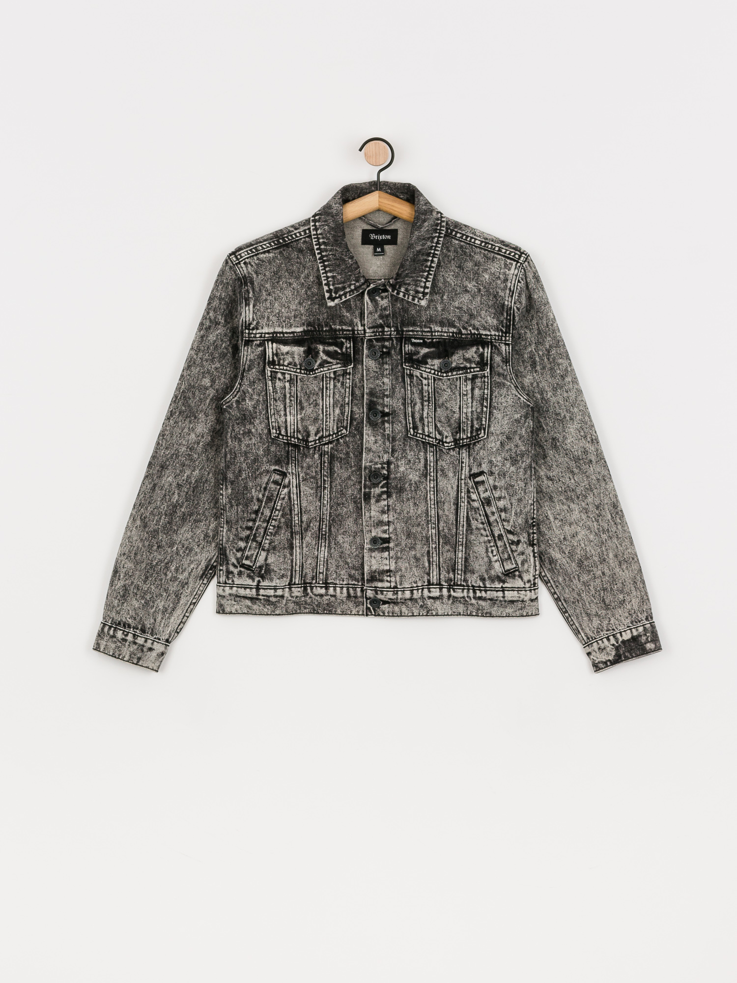 black denim jacket acid wash