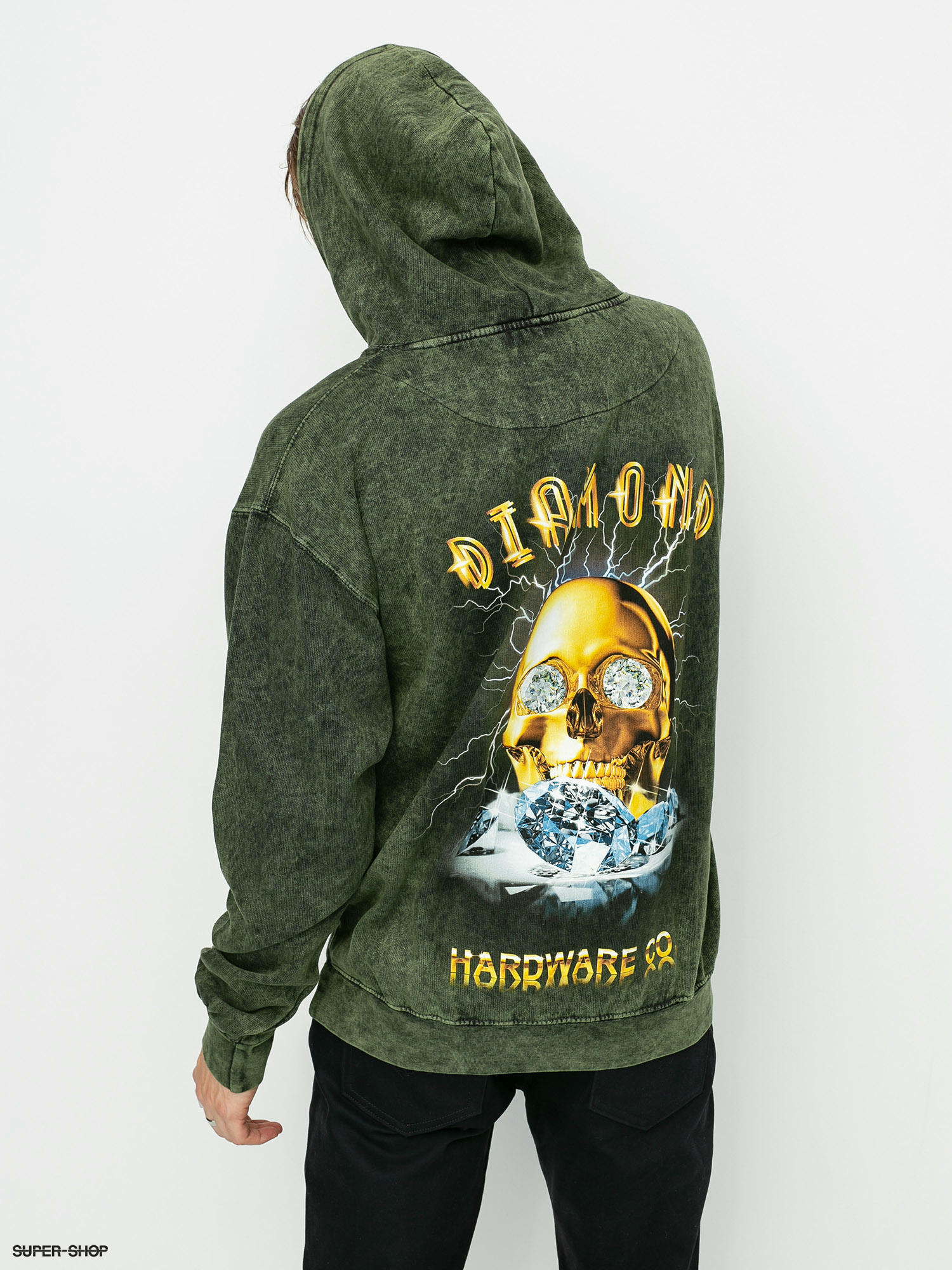 green skull hoodie