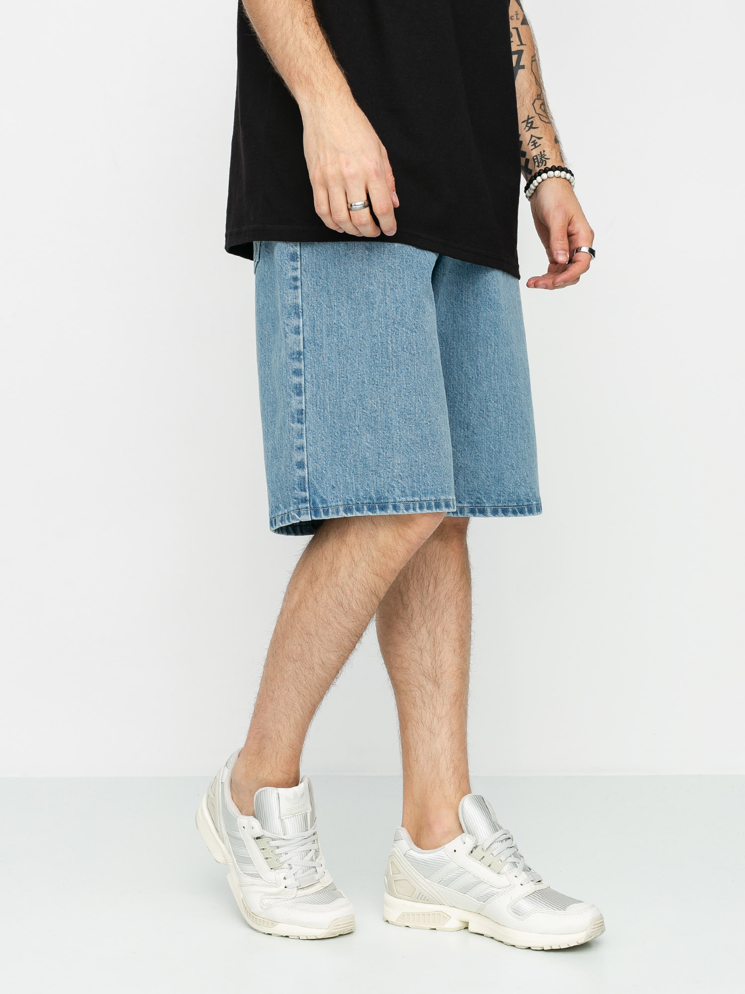 MassDnm Slang Jeans Shorts (light blue)