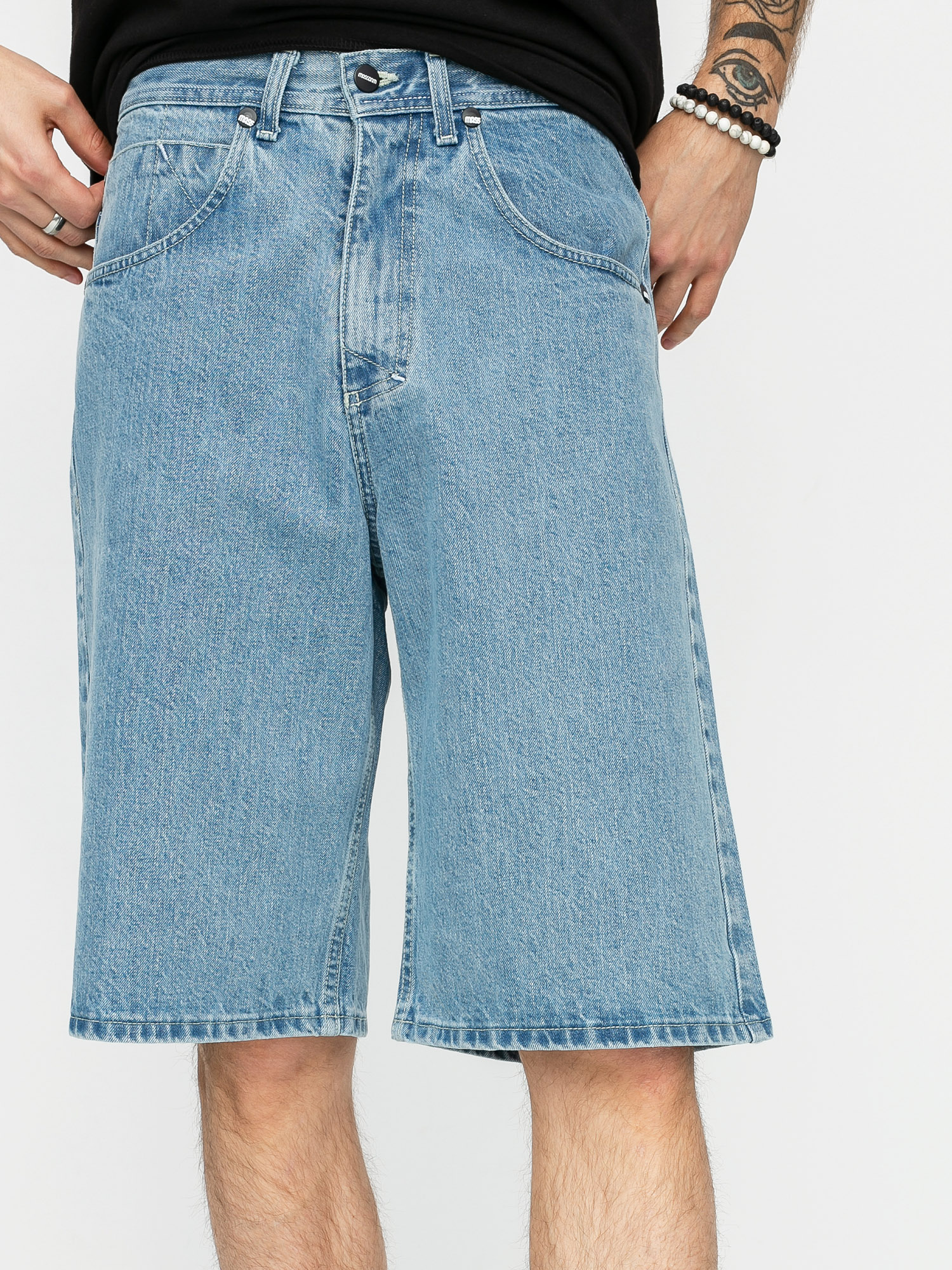 MassDnm Slang Jeans Shorts (light blue)