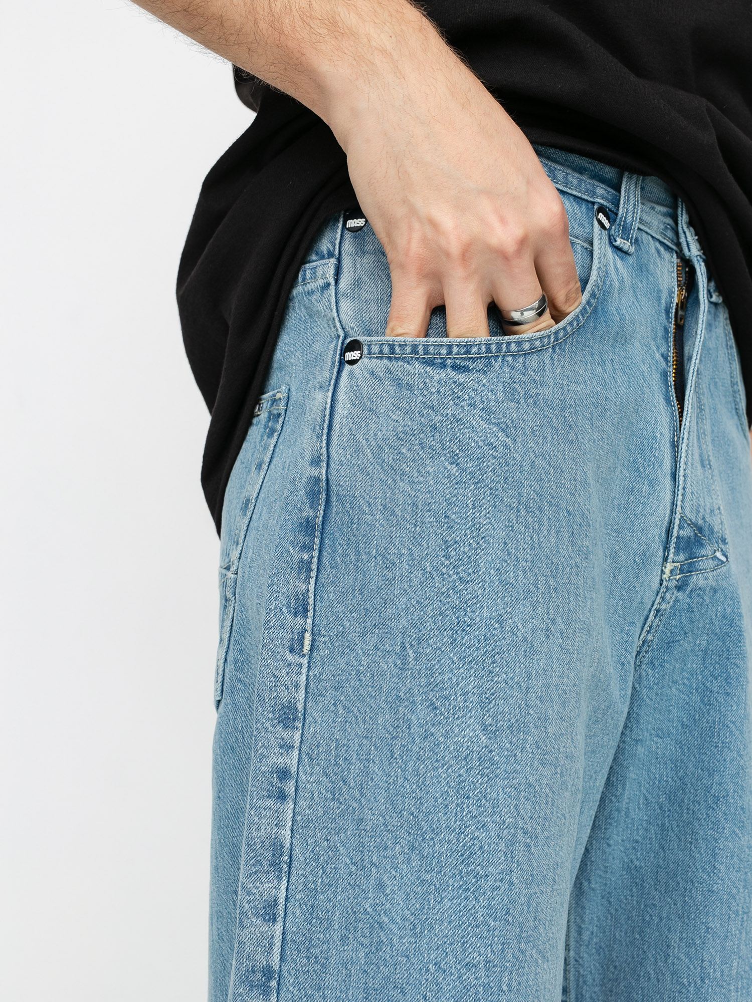 MassDnm Slang Jeans Shorts (light blue)