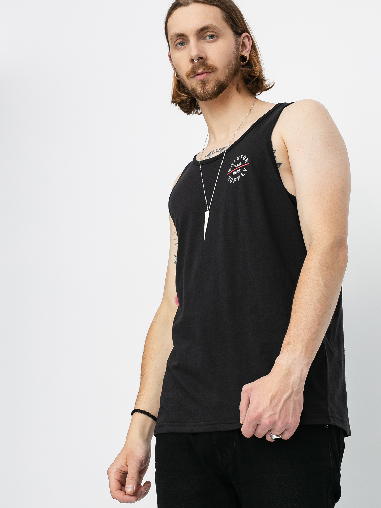 Brixton Oath V Tank top (black/red)
