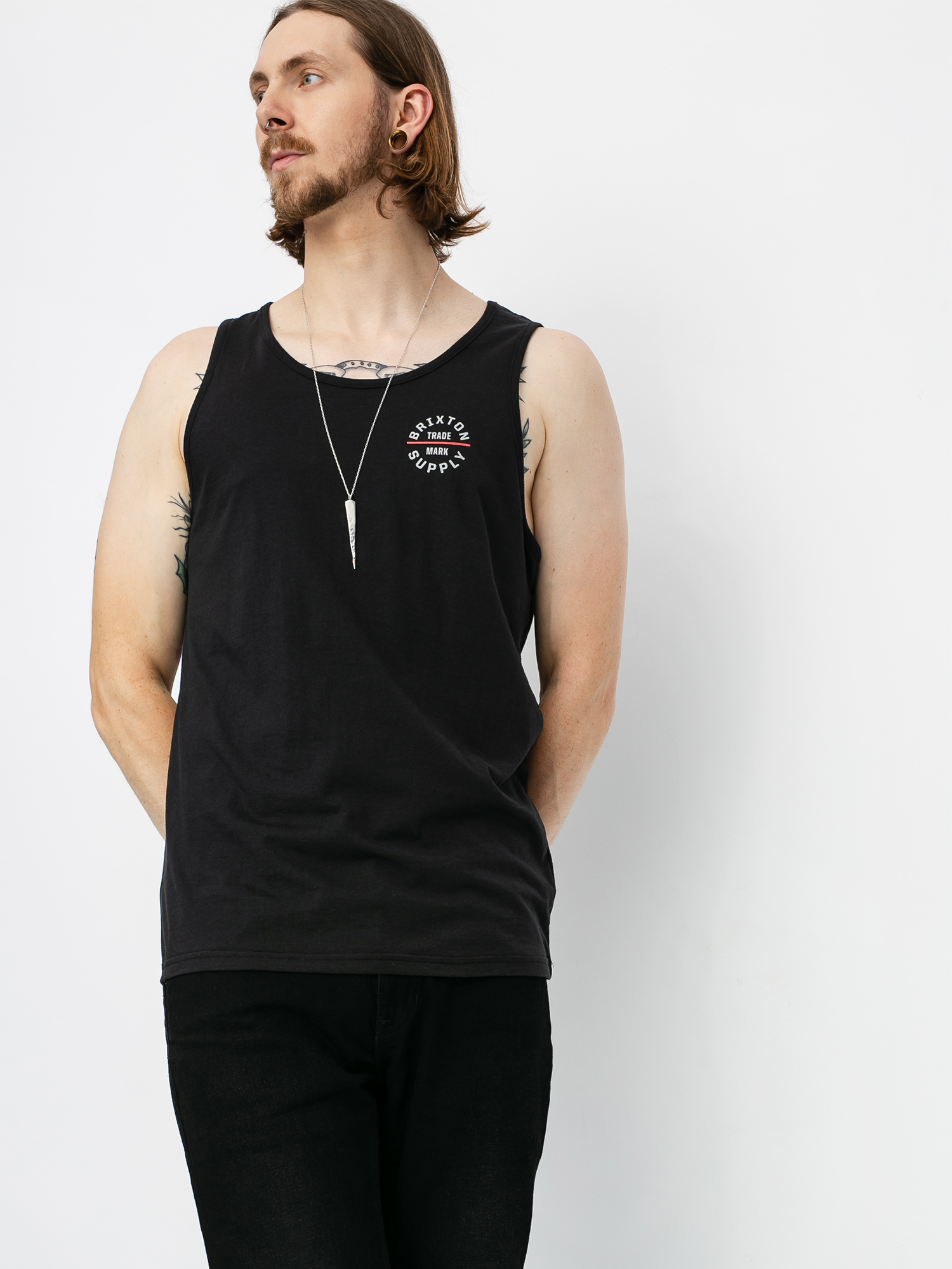 Brixton Oath V Tank top (black/red)