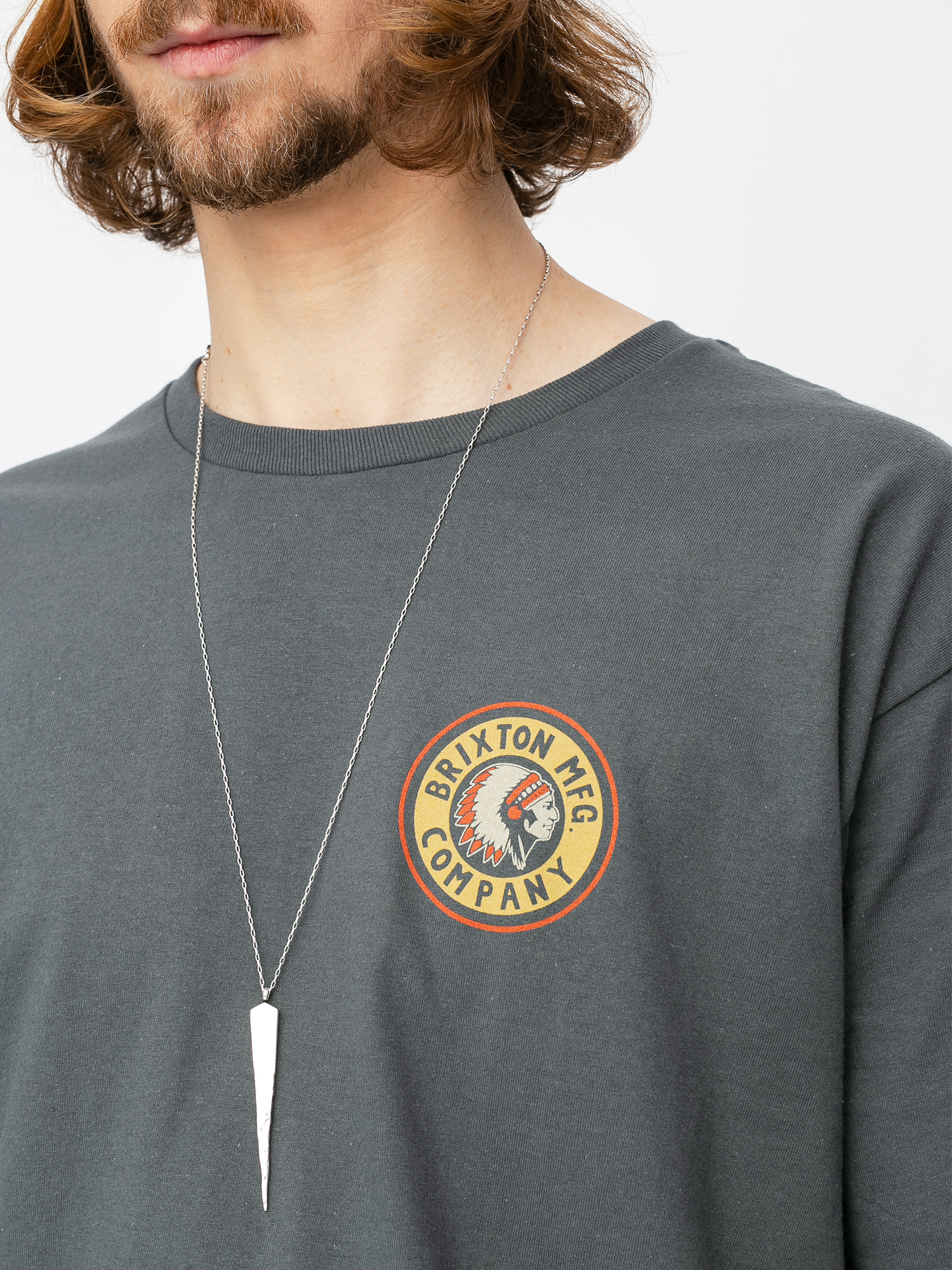 Brixton Rival II Stnd T-shirt (washed black/orange)