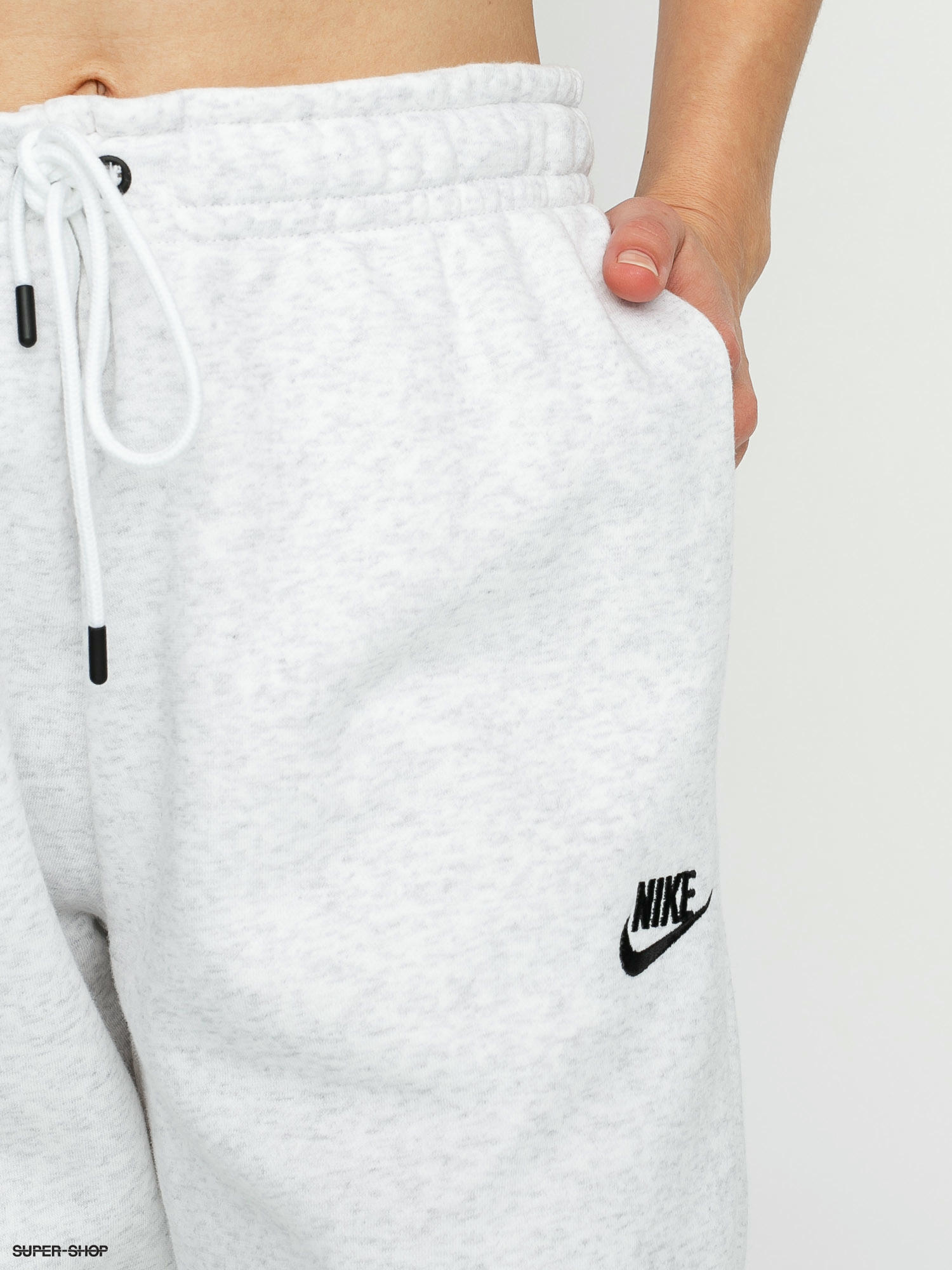 Nike women's sportswear essential fleece jogger pants birch heathe sale