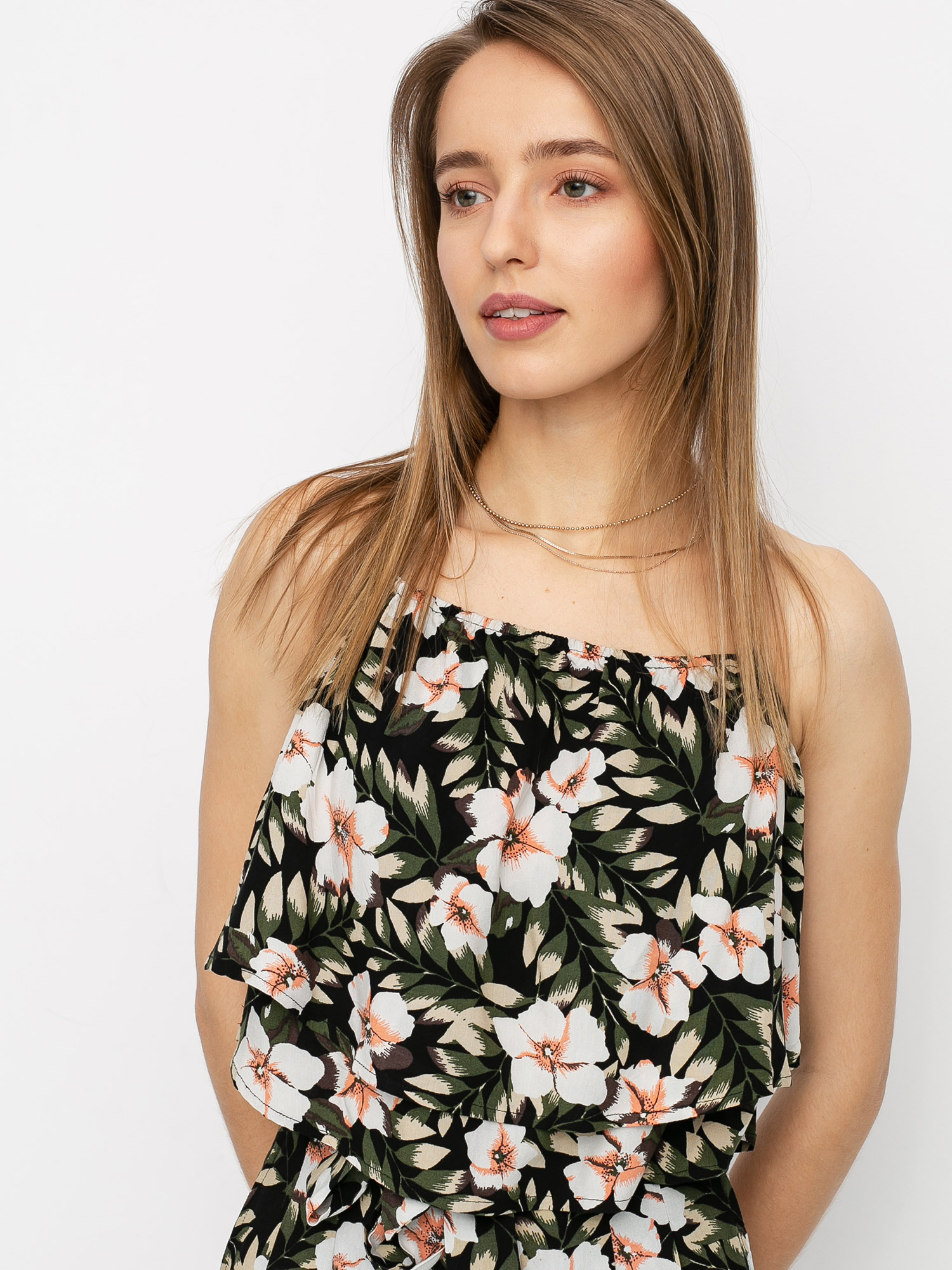 Volcom Top Coco Halter Cami T-shirt Wmn (black combo)