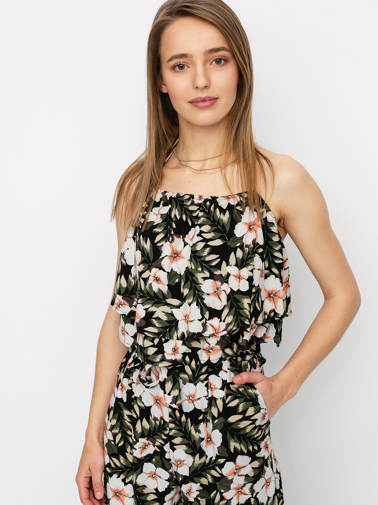 Volcom Top Coco Halter Cami T-shirt Wmn (black combo)