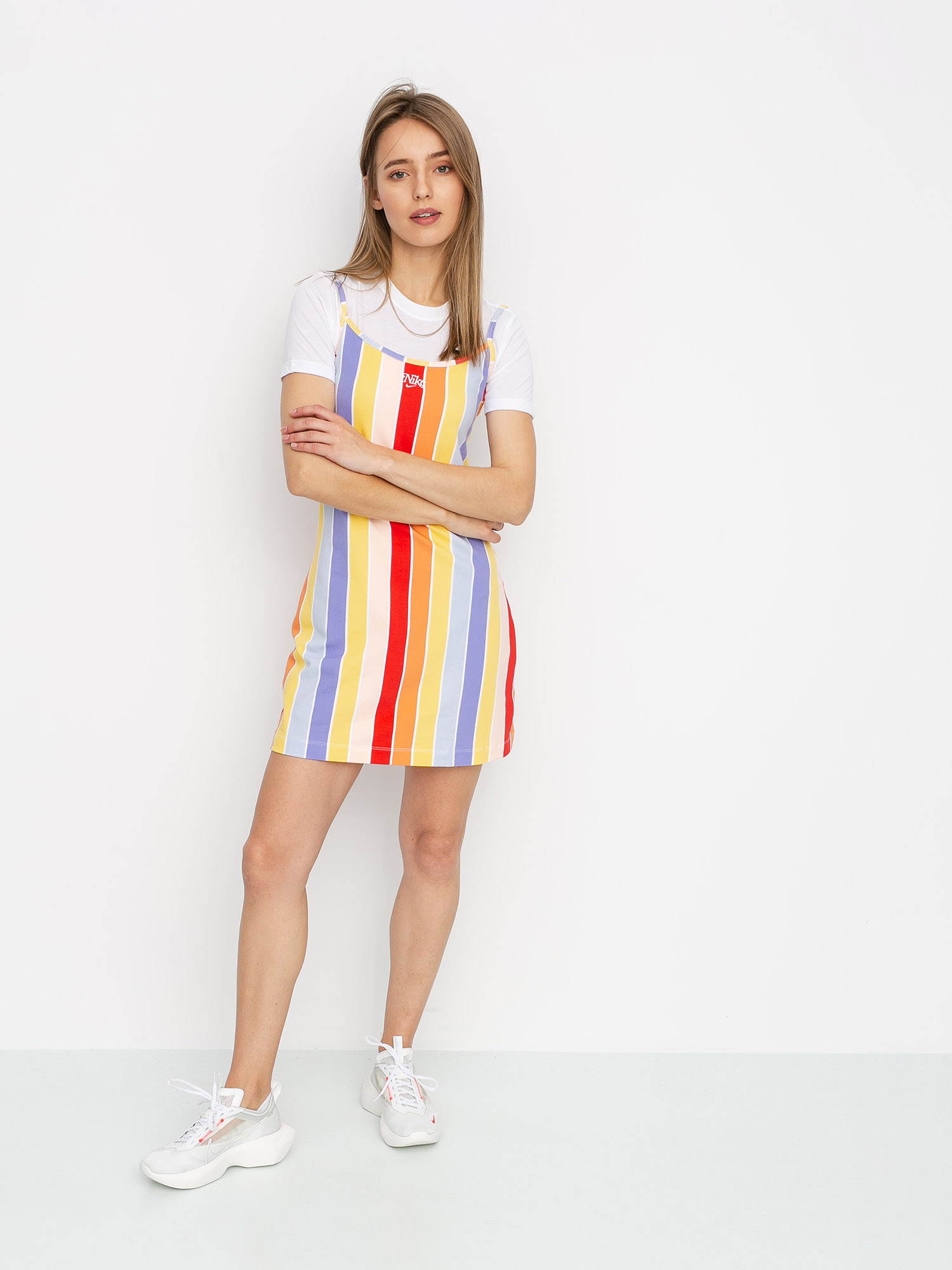 Nike Sportswear Stripe Dress Wmn multicolor (track red)