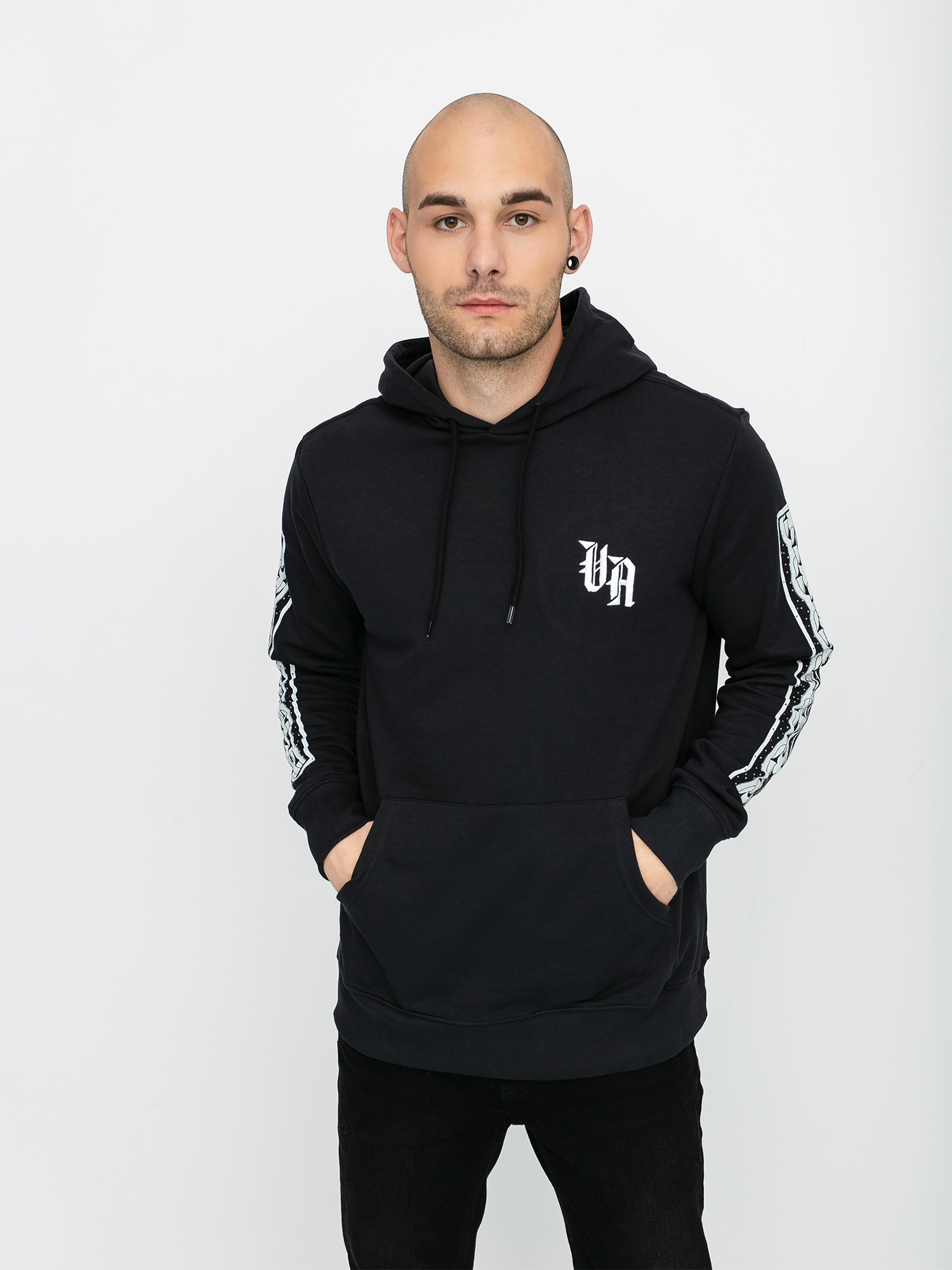 rvca hoodie black