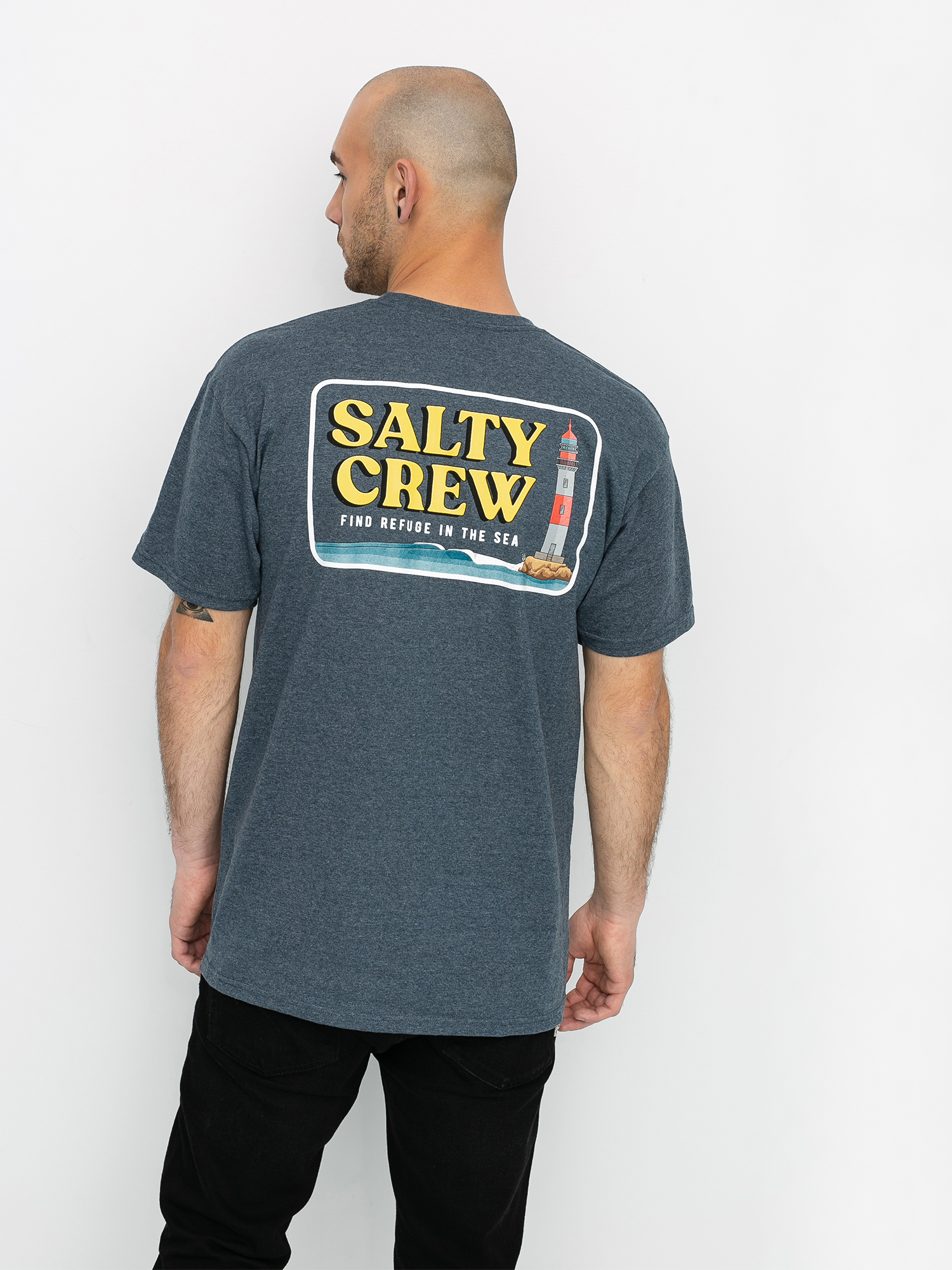 Salty Crew Point Loma T Shirt Navy Heather Salty Crew Point Loma T Shirt Navy Heather