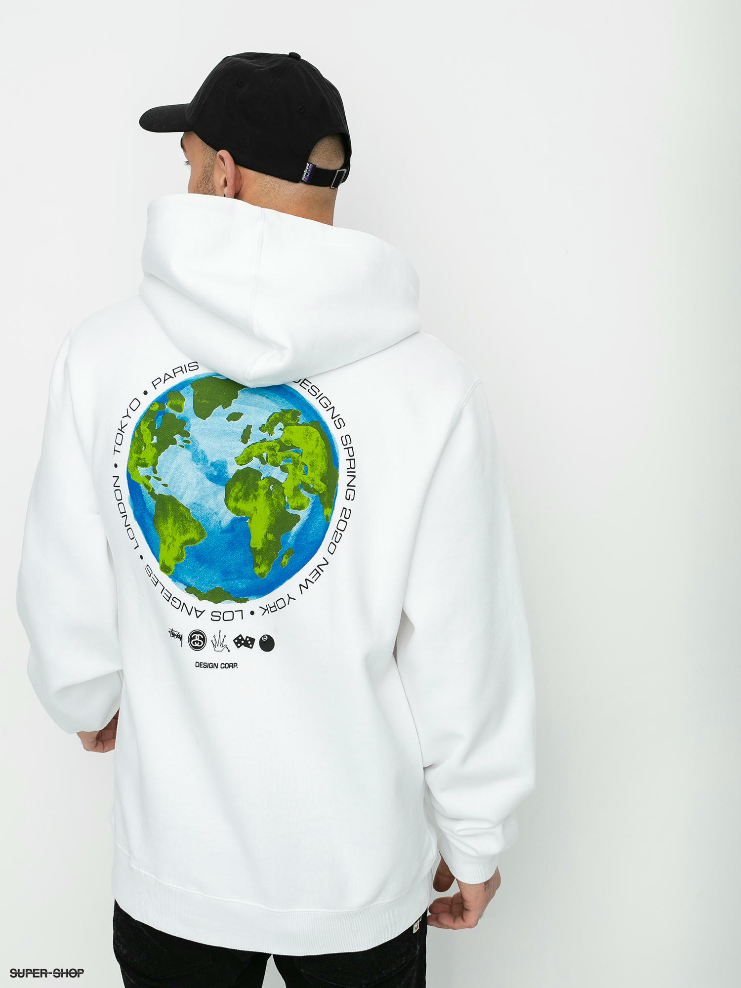 Stussy Global Design Corp HD Hoody white