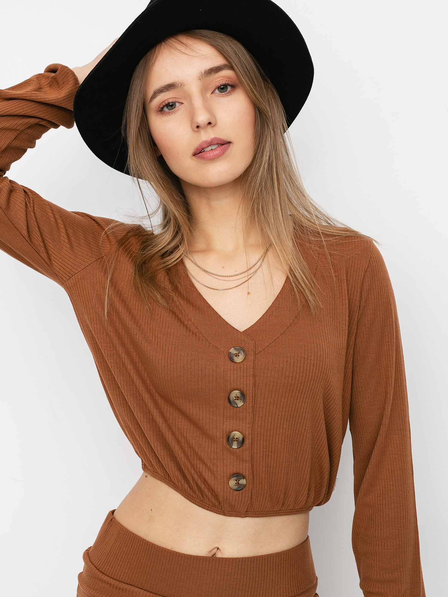 Brixton Daria V Neck Knit Longsleeve Wmn (hide)