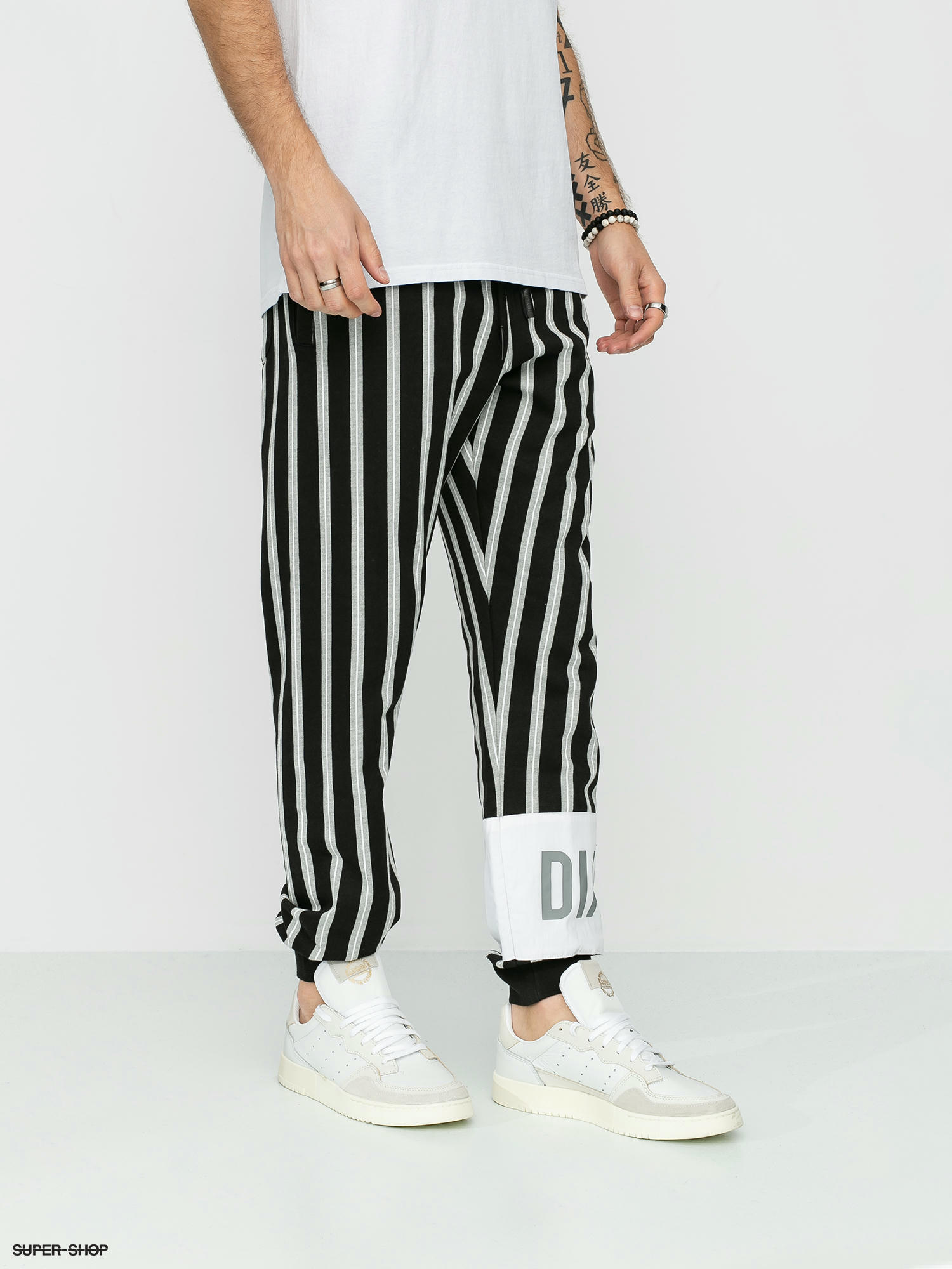 black striped pants