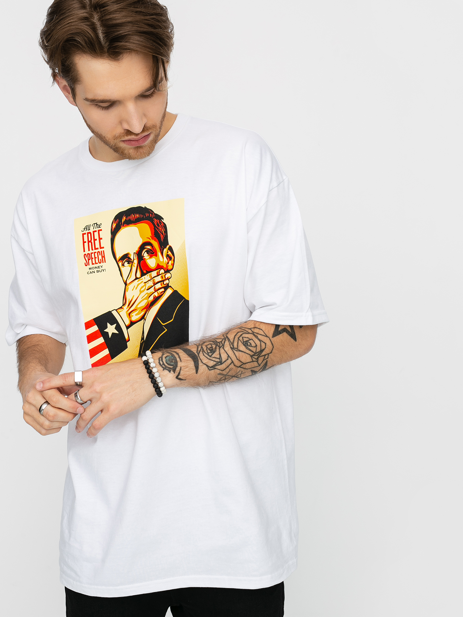 OBEY Pay Up Or Shut Up T-Shirt (white)