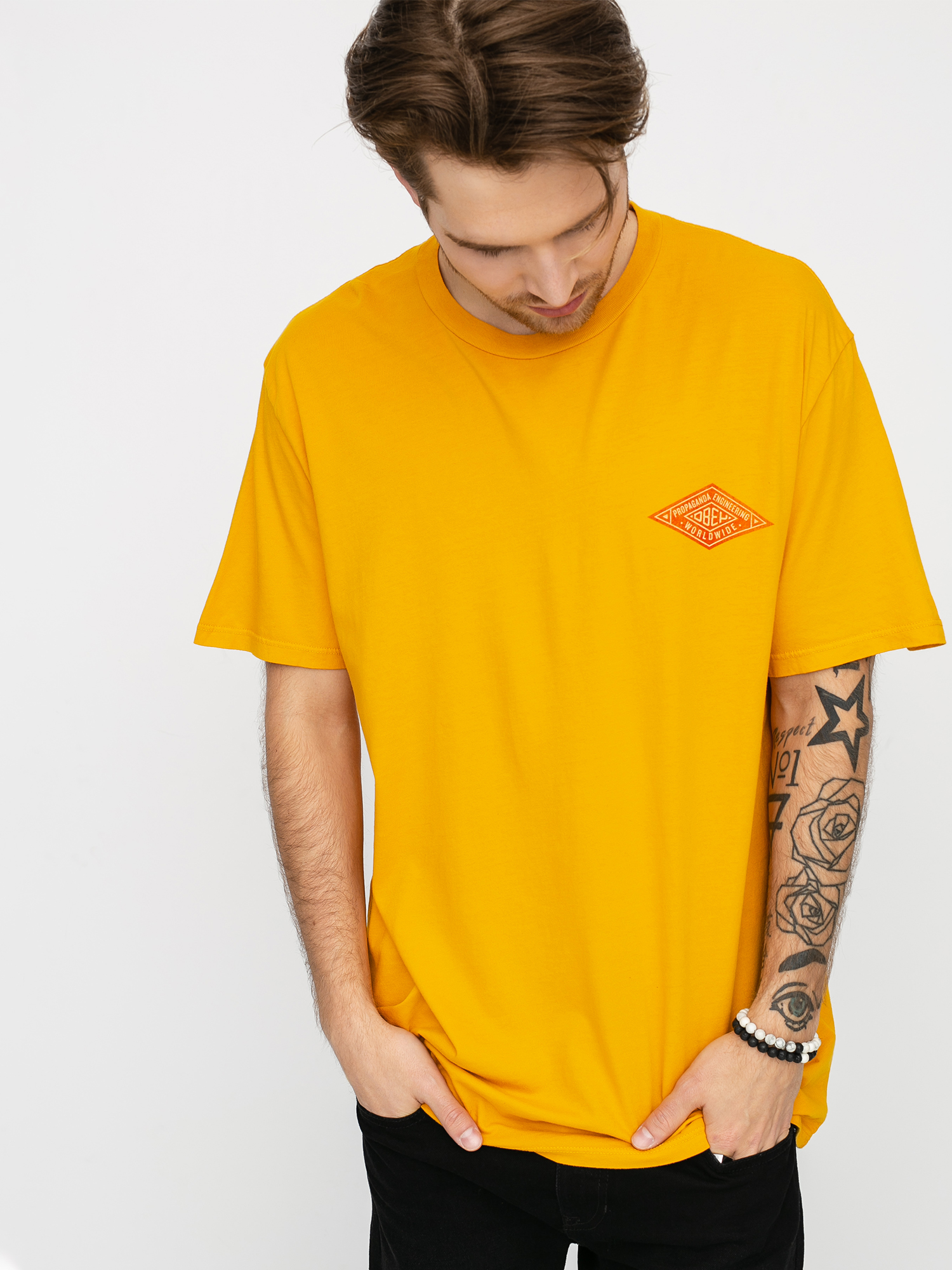 obey yellow shirt