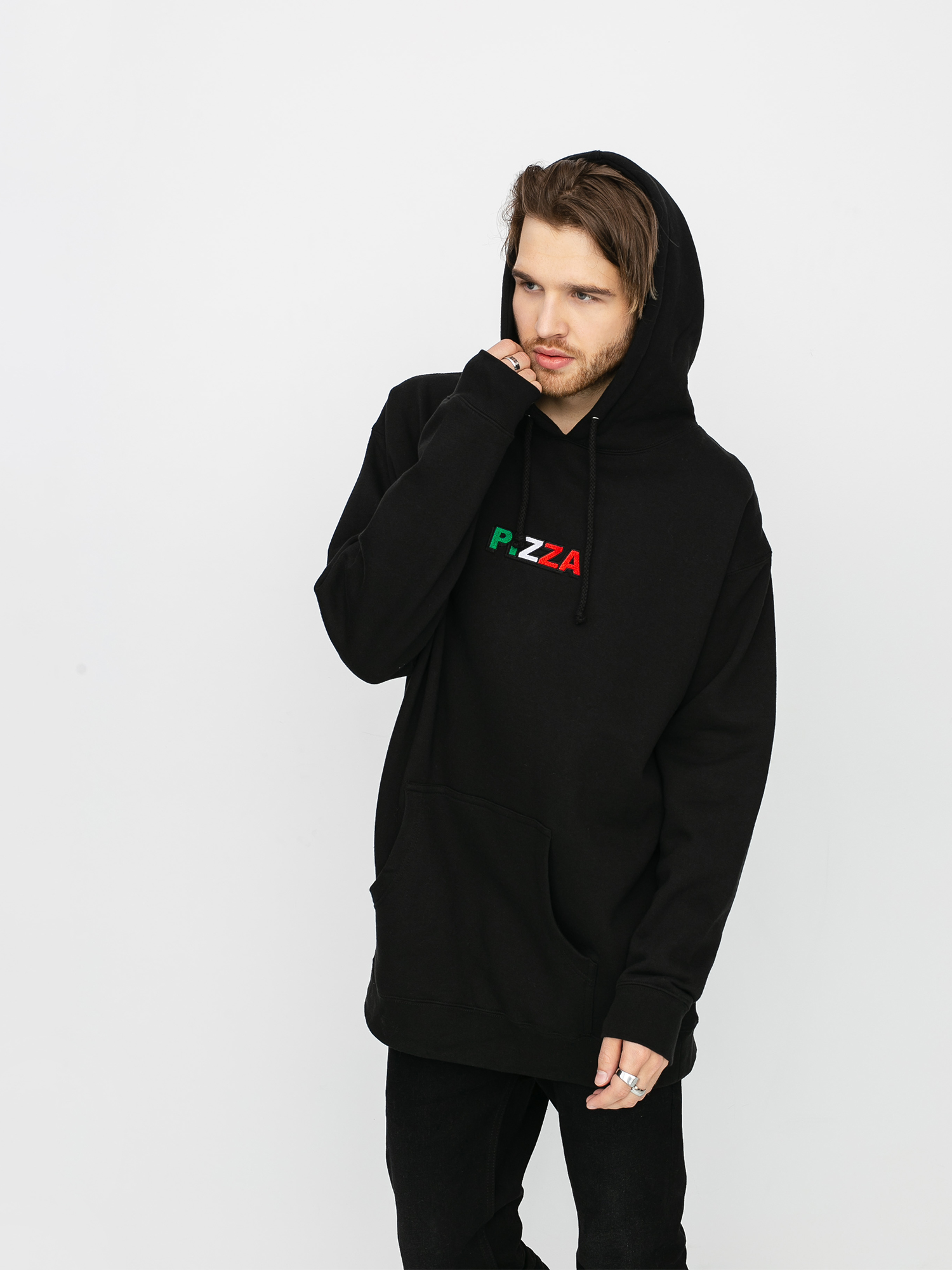 Pizza Skateboards Tri Logo HD Hoodie - black (black)