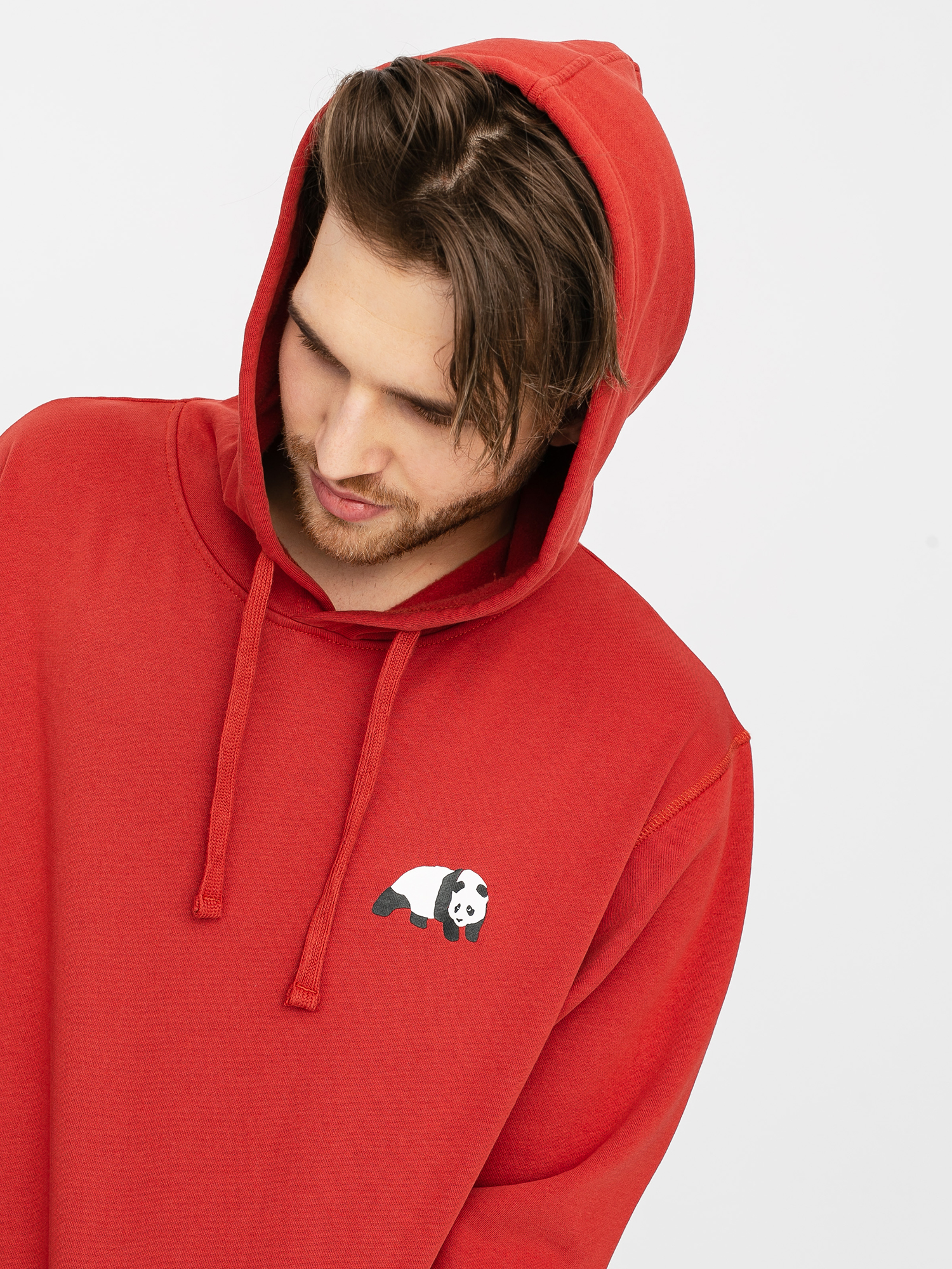 brick red hoodie