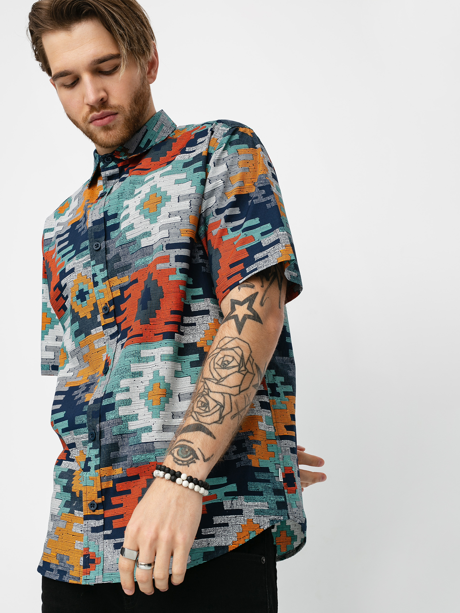 Burton Shabooya Camp Shirt (dress blue crooked kilim)