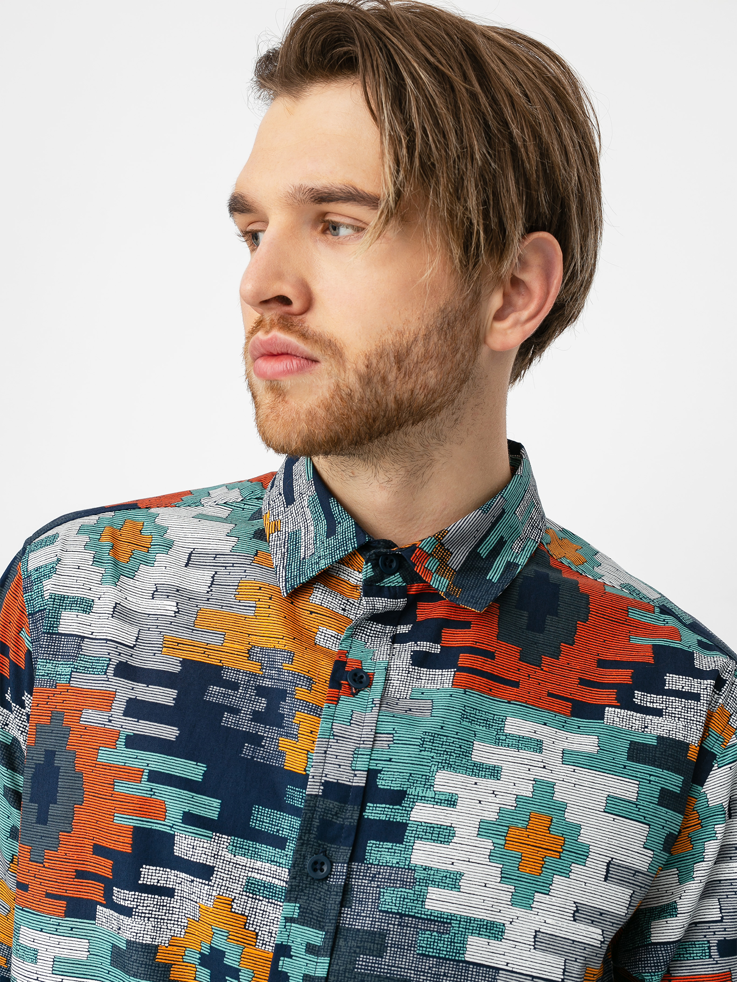 Burton Shabooya Camp Shirt (dress blue crooked kilim)