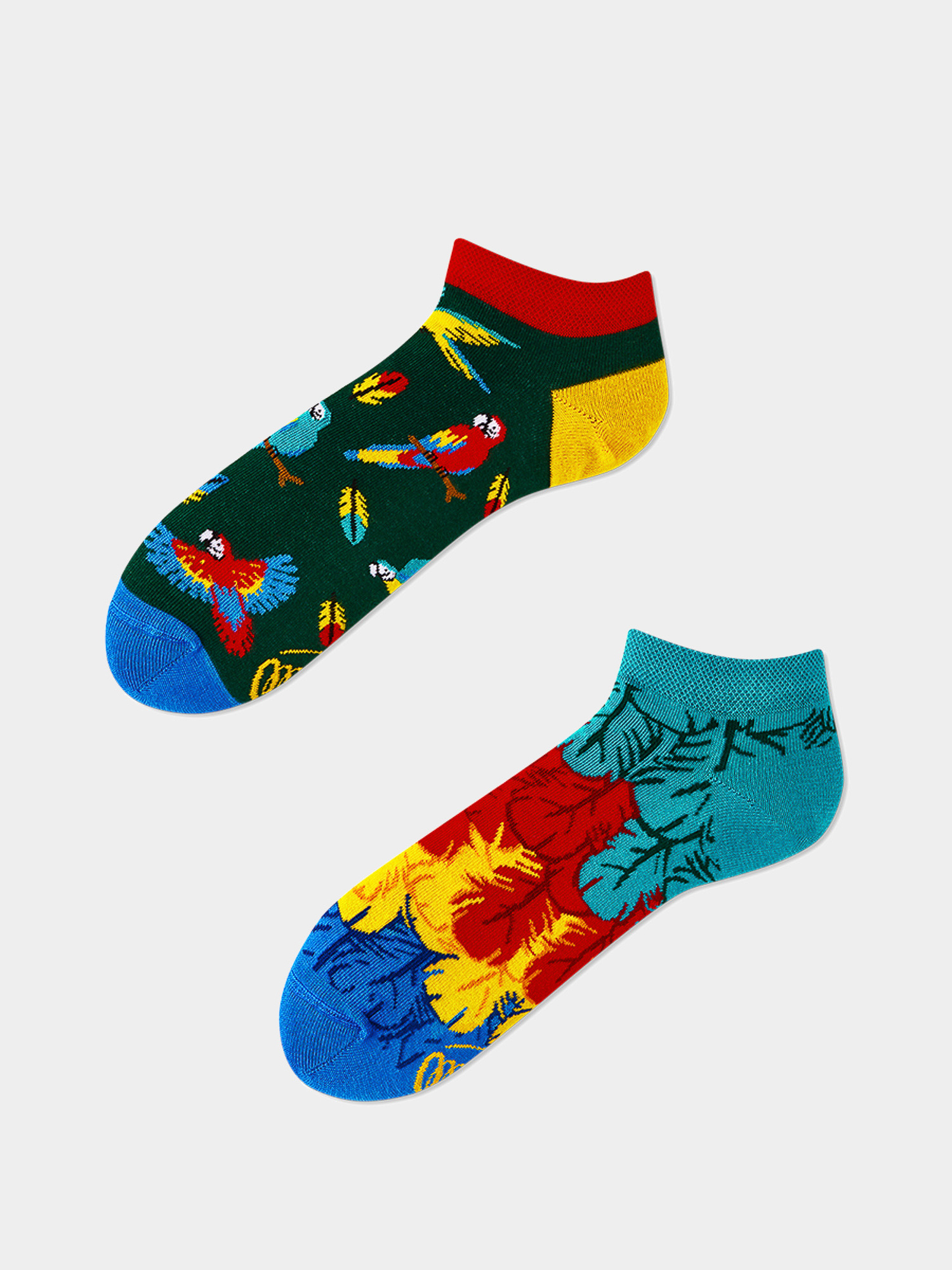Many Mornings Paradise Parrot Low Socken (red/blue/yellow)