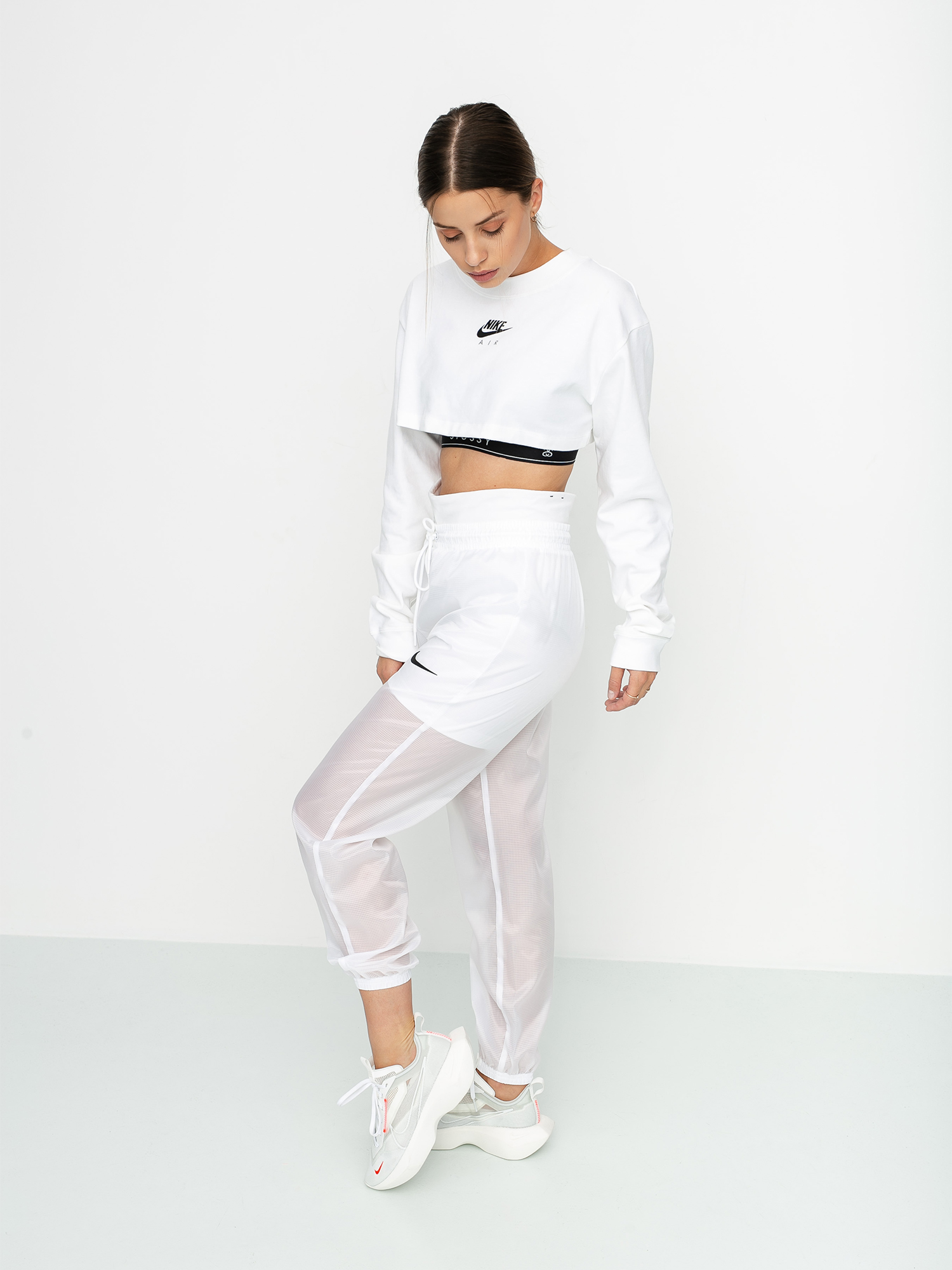 nike air long sleeve super crop top