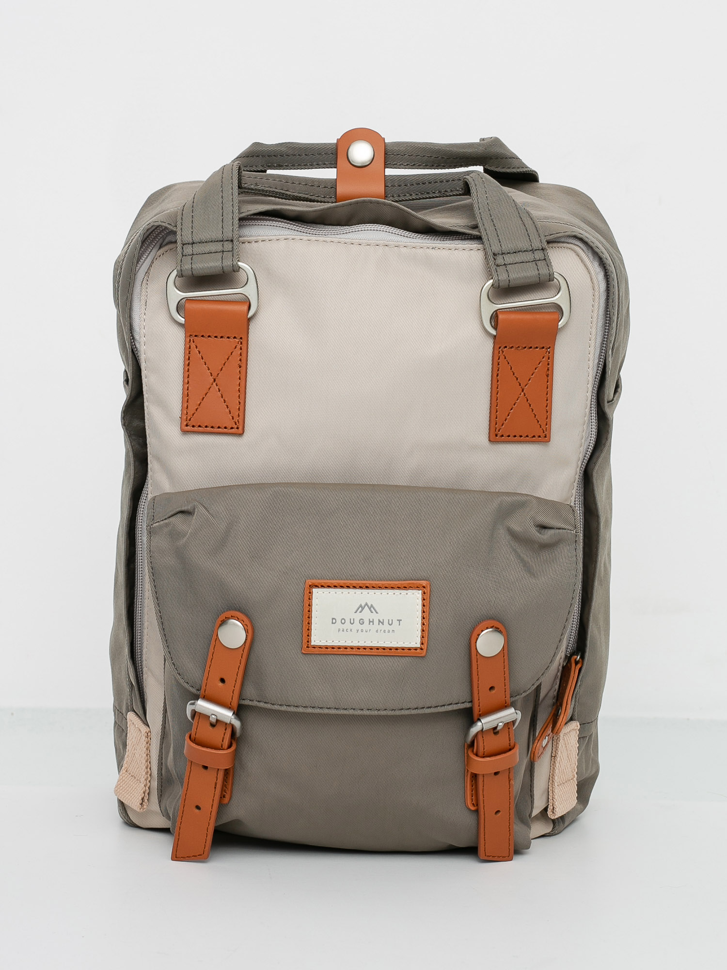 Doughnut Macaroon Backpack - classic ivory x light gray Macaroon Nature Pale Series Backpack – Doughnut Backpack main image 4