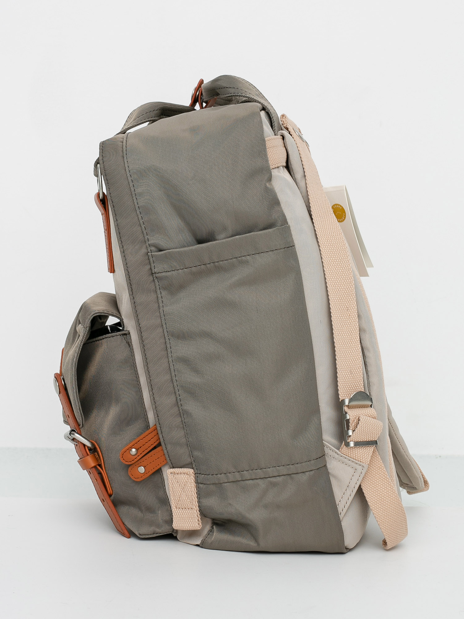 Doughnut Macaroon Backpack - classic ivory x light gray Macaroon Nature Pale Series Backpack – Doughnut Backpack main image 2