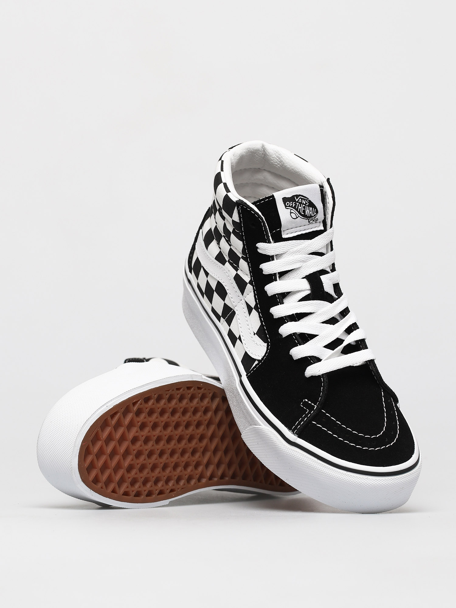 Vans Sk8 Hi Platform 2 Schuhe (checkerboard/true white)