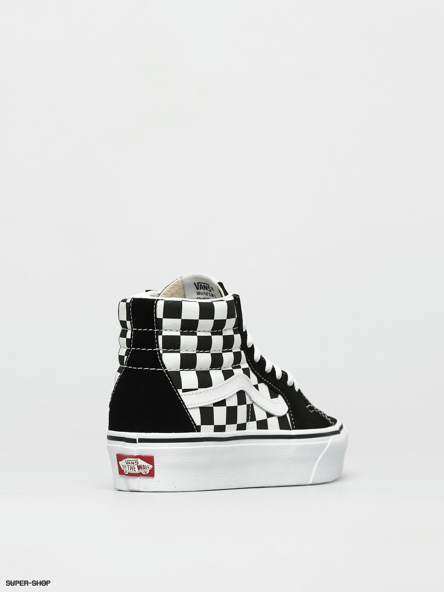 platform checkered vans high top