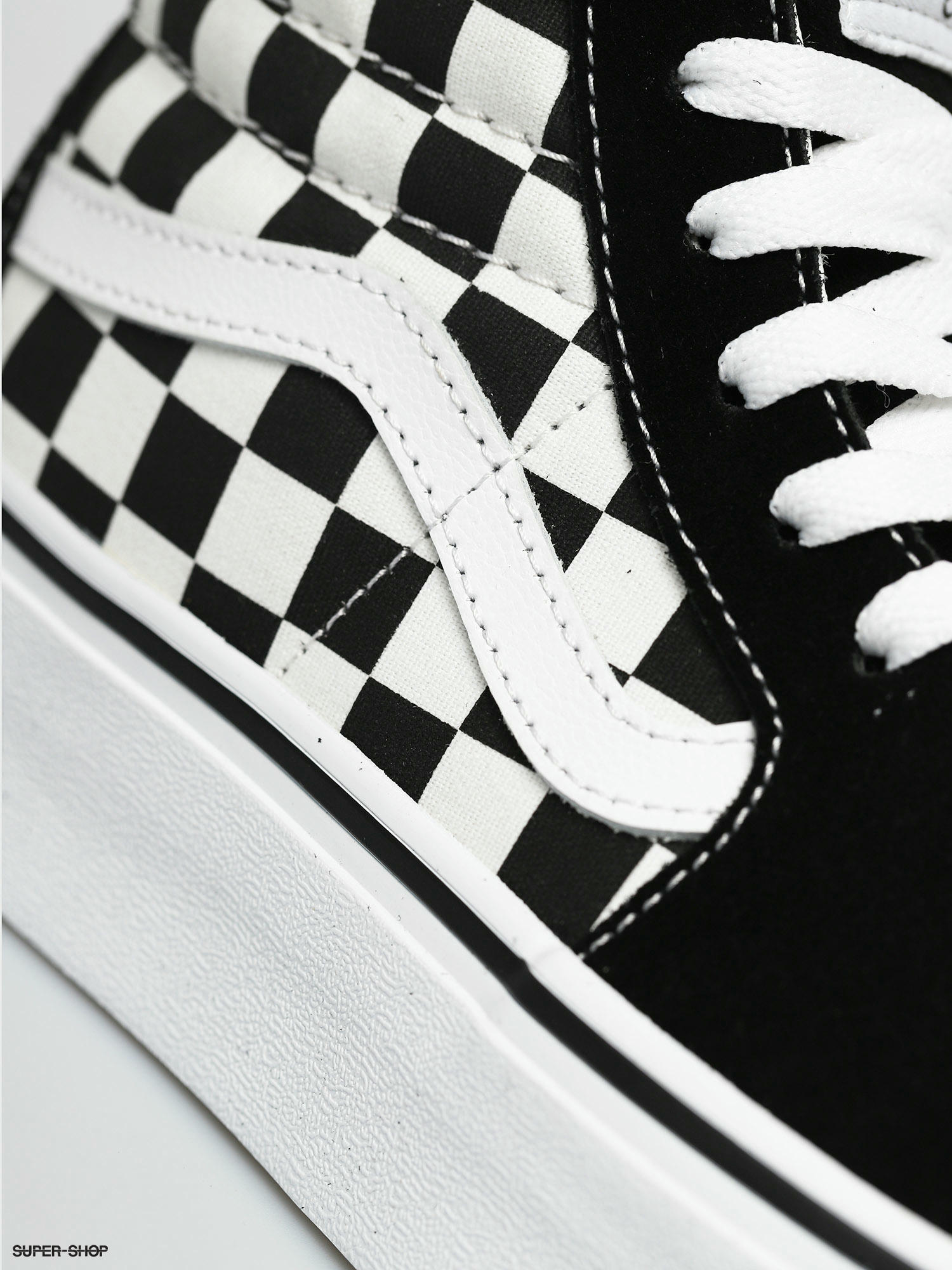 Checkered vans high clearance platform