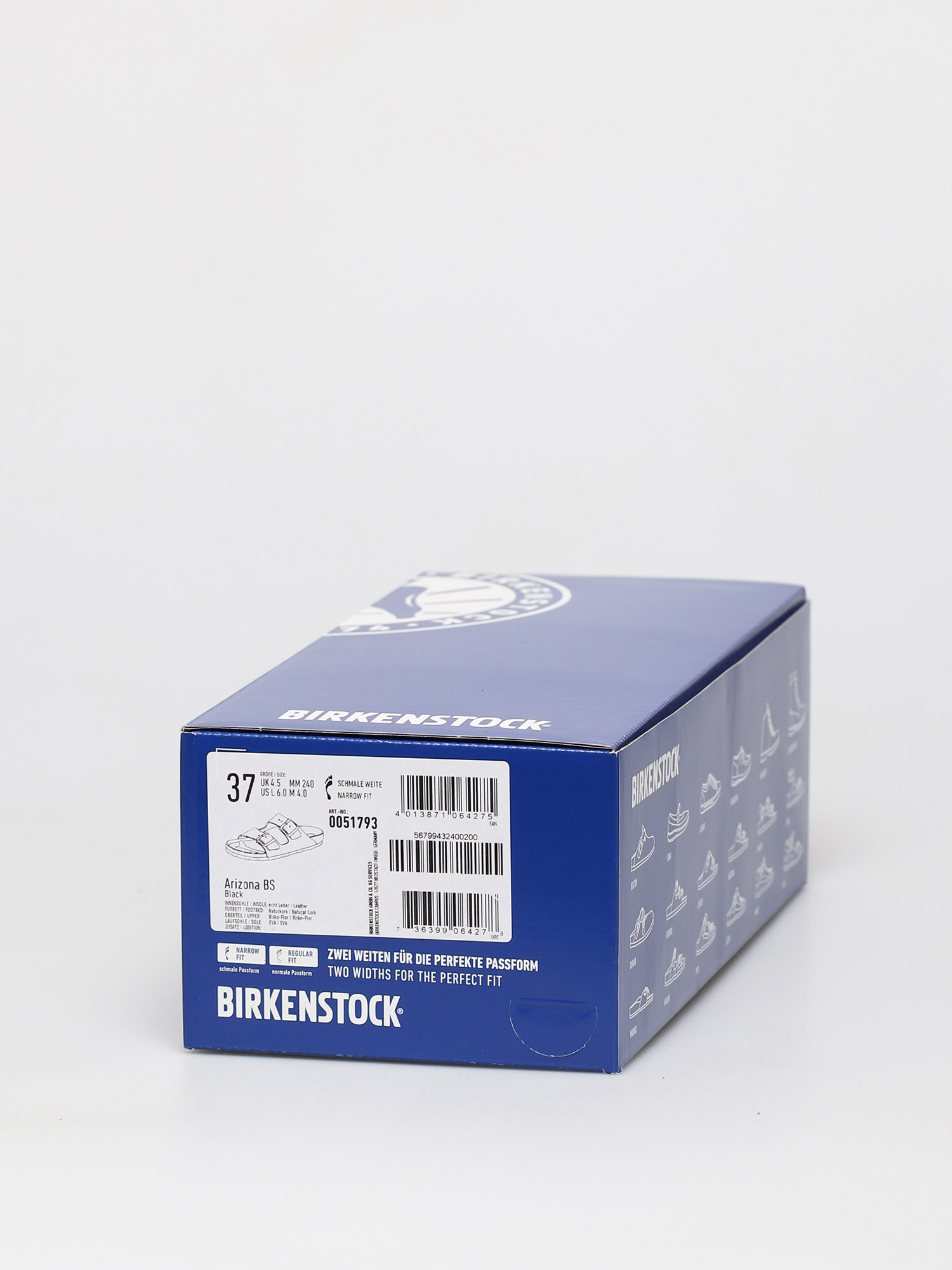 Birkenstock Flip Flops Arizona Narrow Sandals (black)