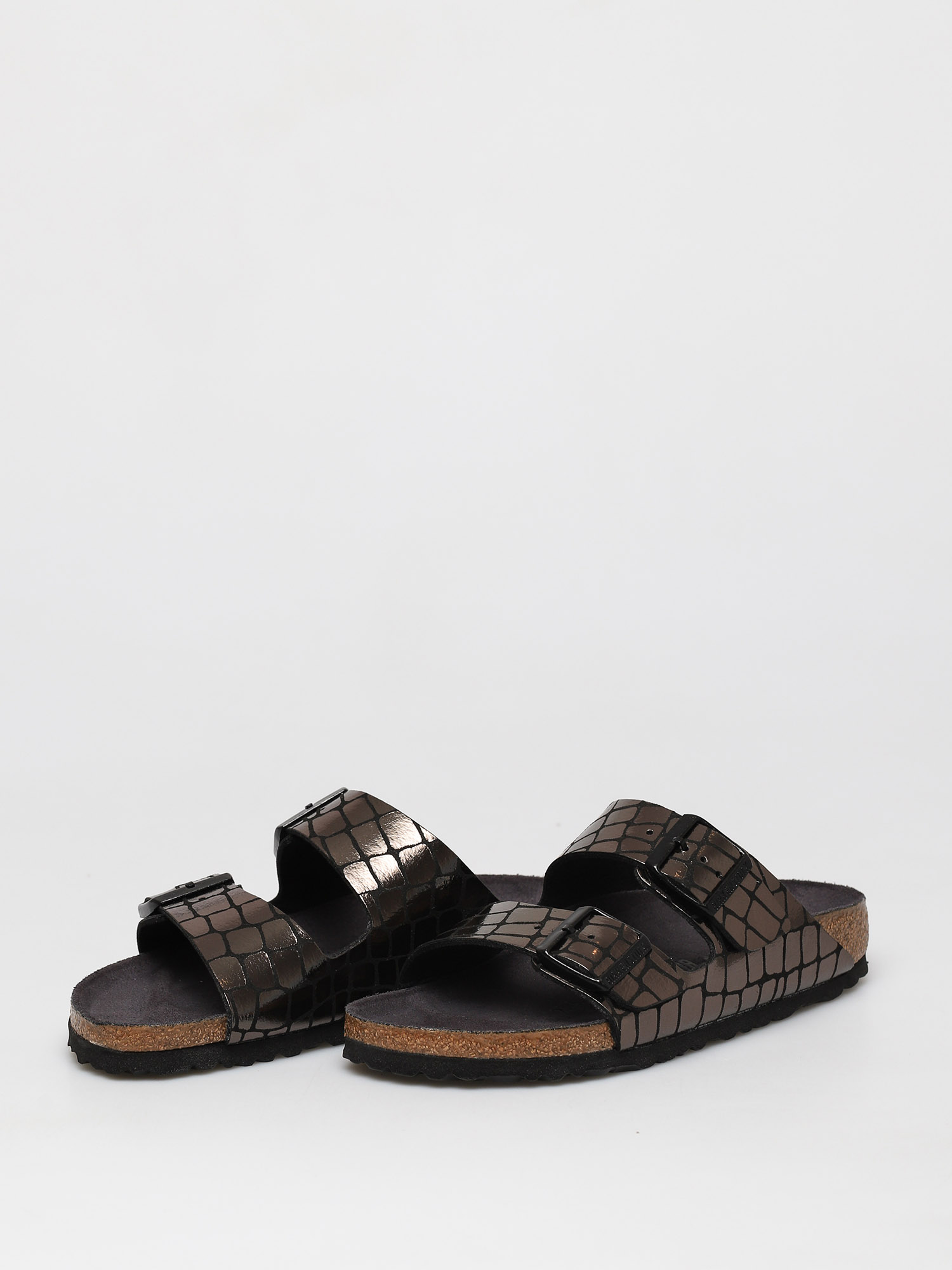 Birkenstock Arizona Narrow Sandalen Wmn (gator gleam black)